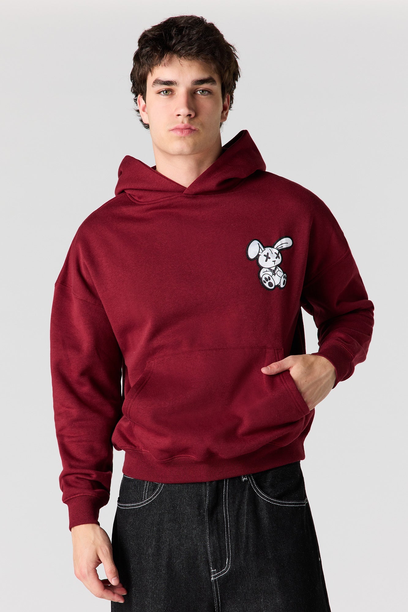 Graphic Fleece Boxy Hoodie