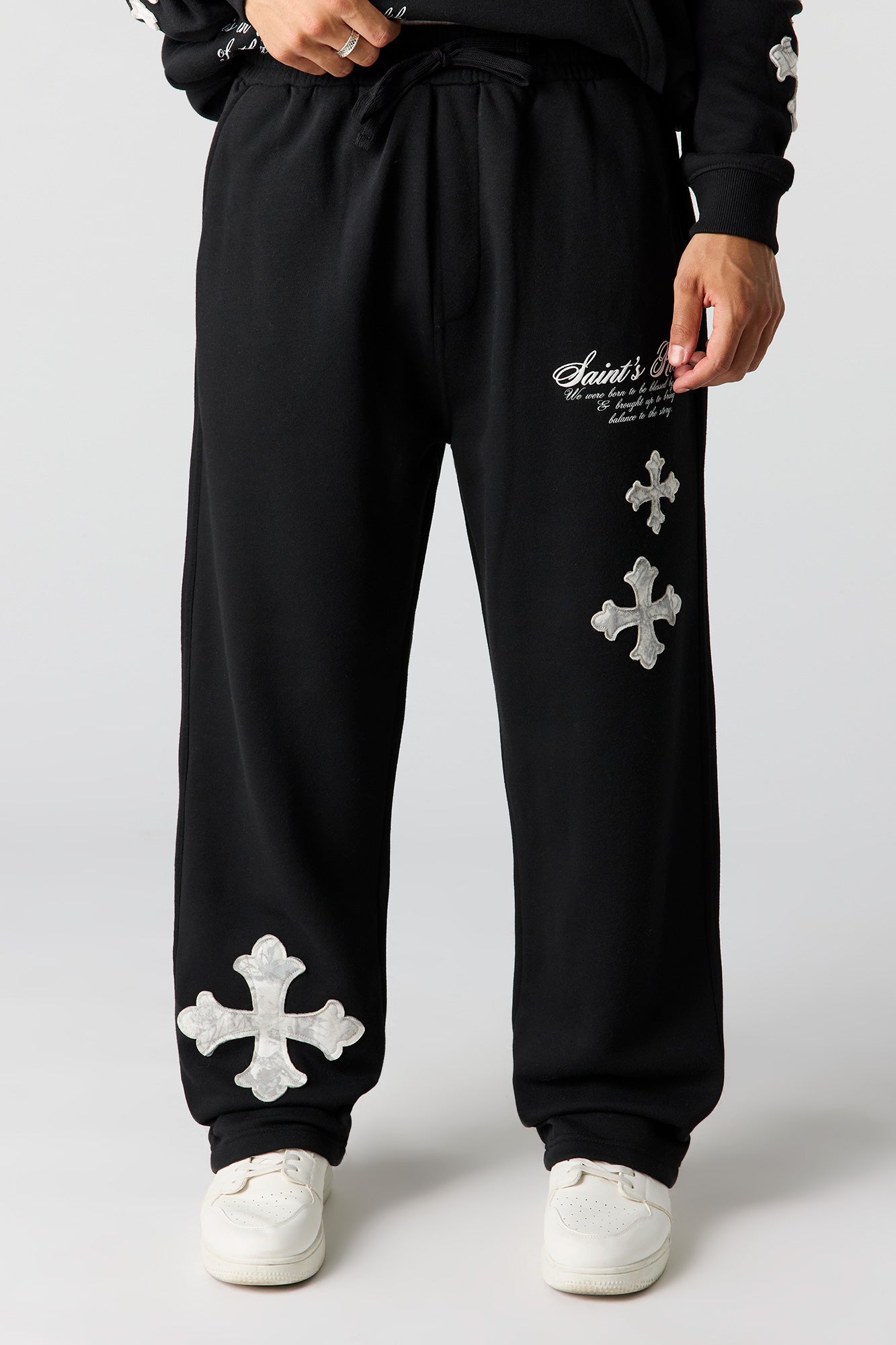 Graphic Fleece Wide Leg Sweatpant