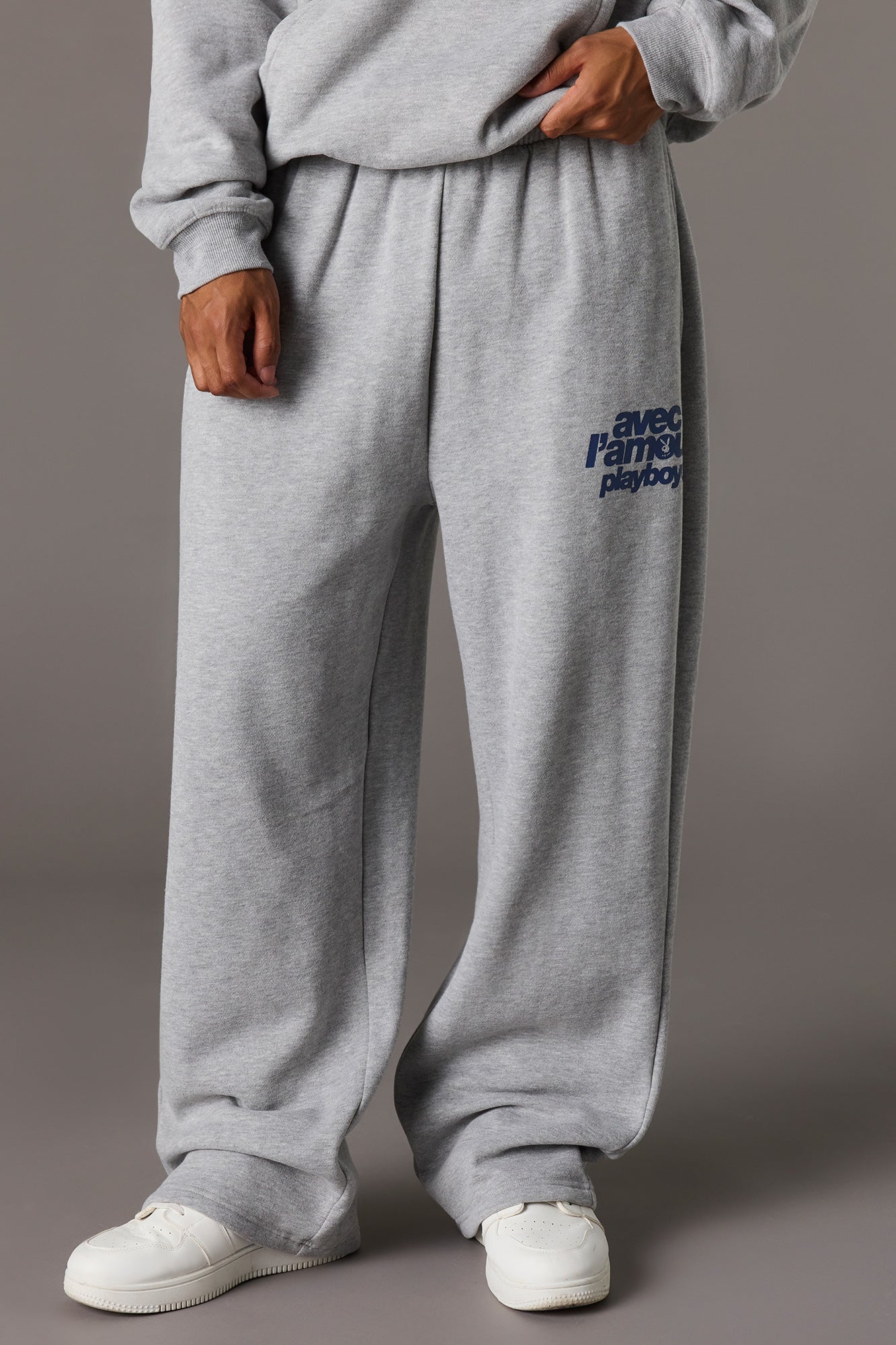Playboy Graphic Wide Leg Fleece Sweatpant