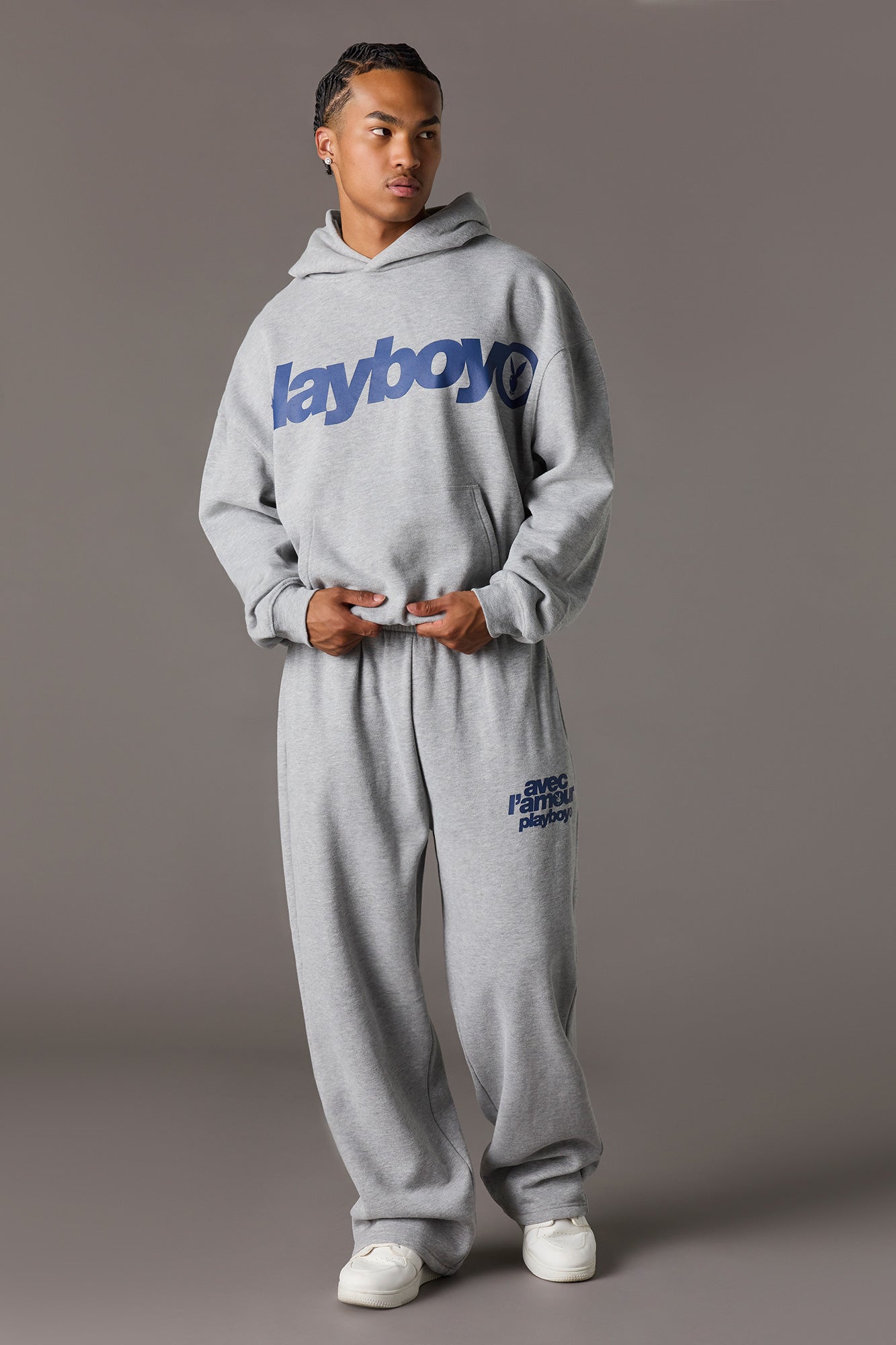 Playboy Graphic Wide Leg Fleece Sweatpant