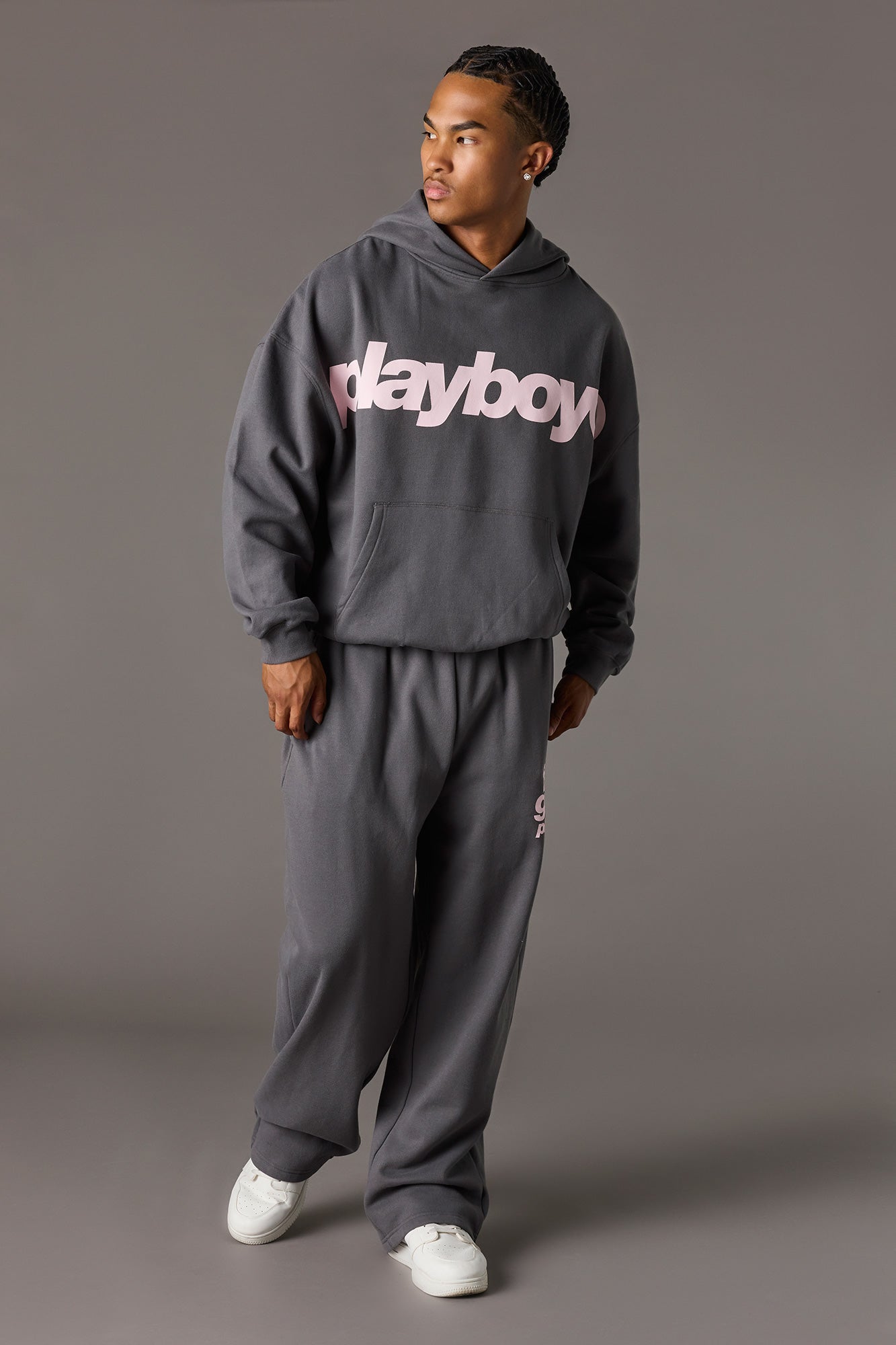 Playboy Graphic Wide Leg Fleece Sweatpant