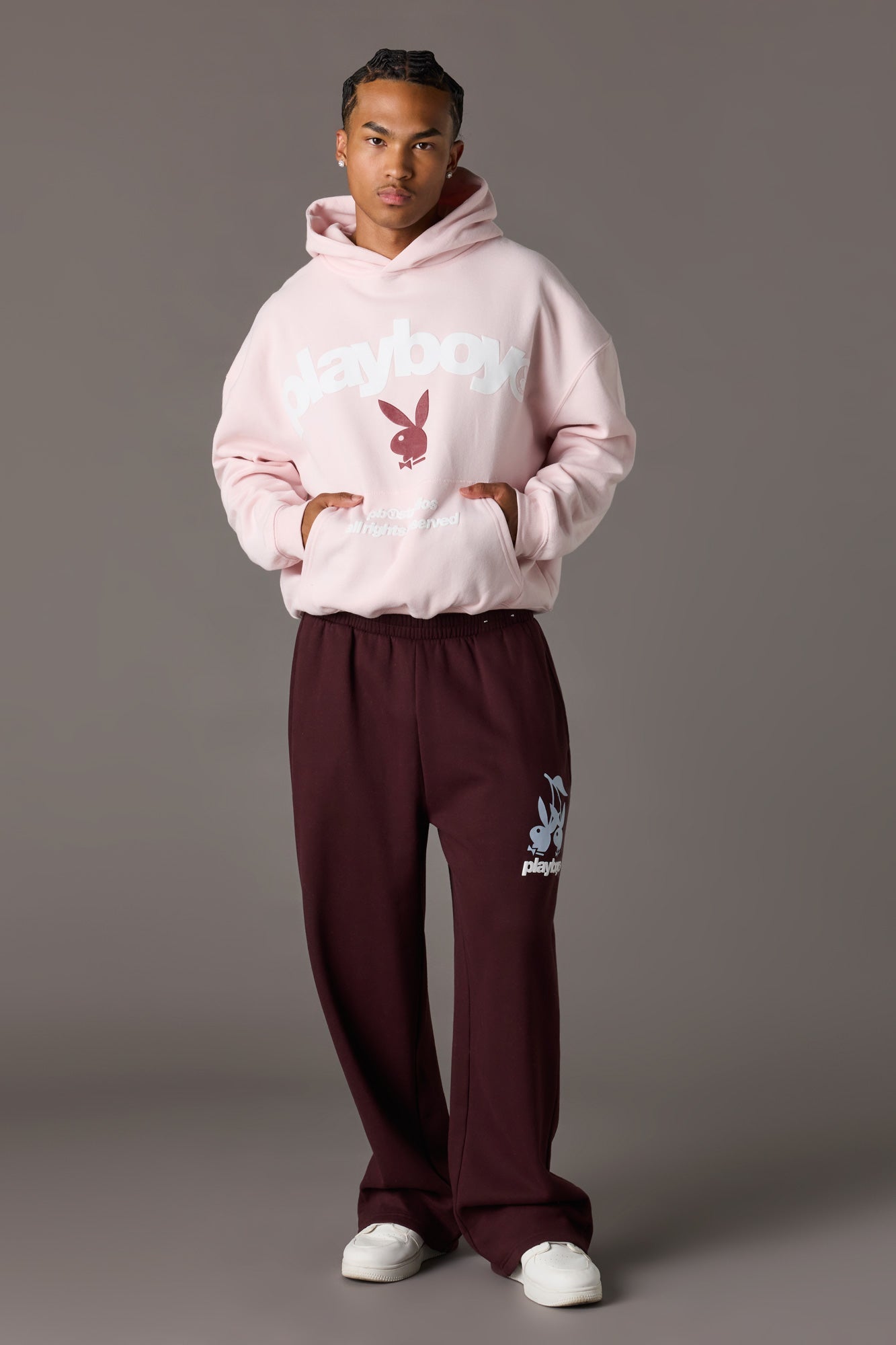 Playboy Graphic Wide Leg Fleece Sweatpant