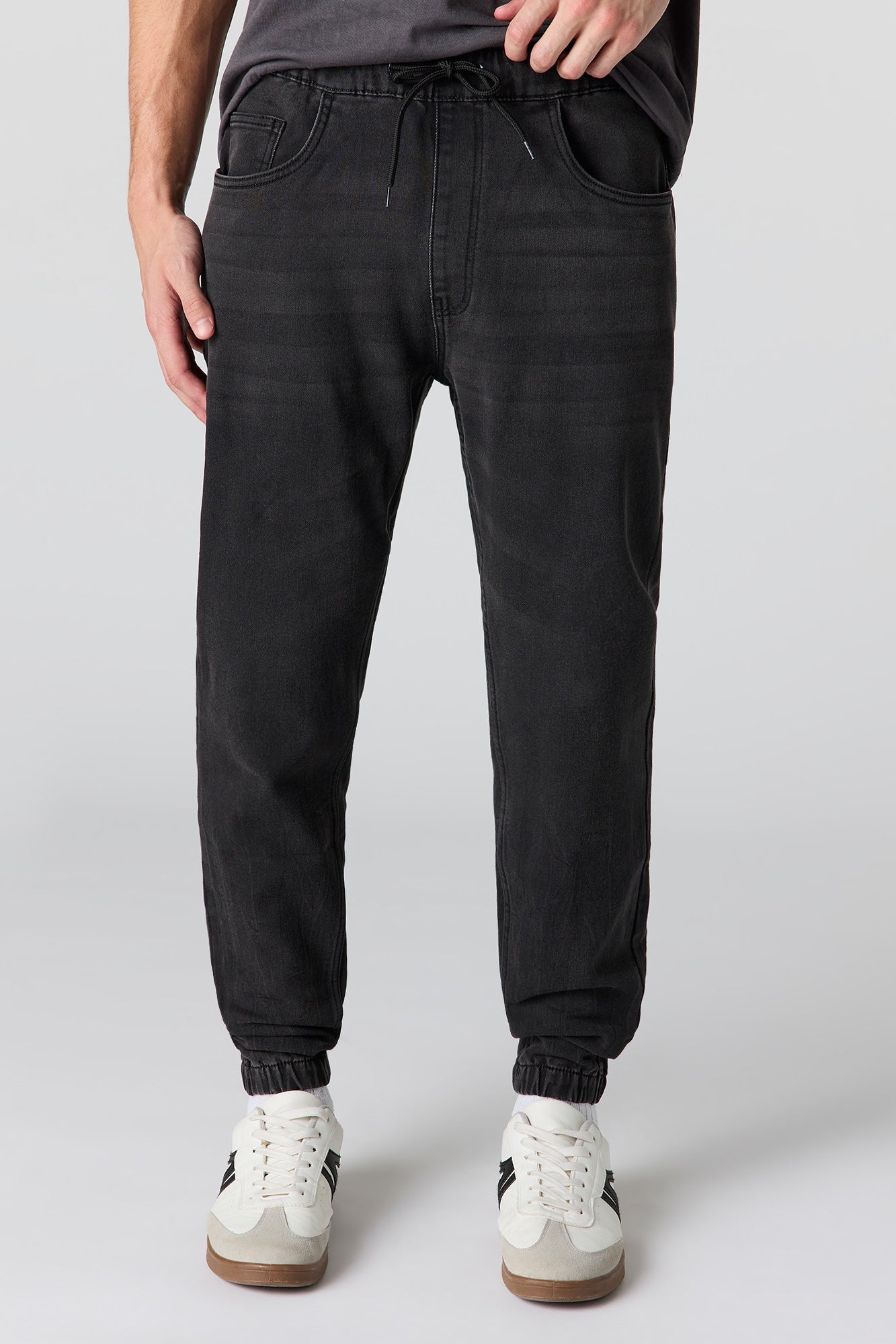 Drawstring Denim Jogger