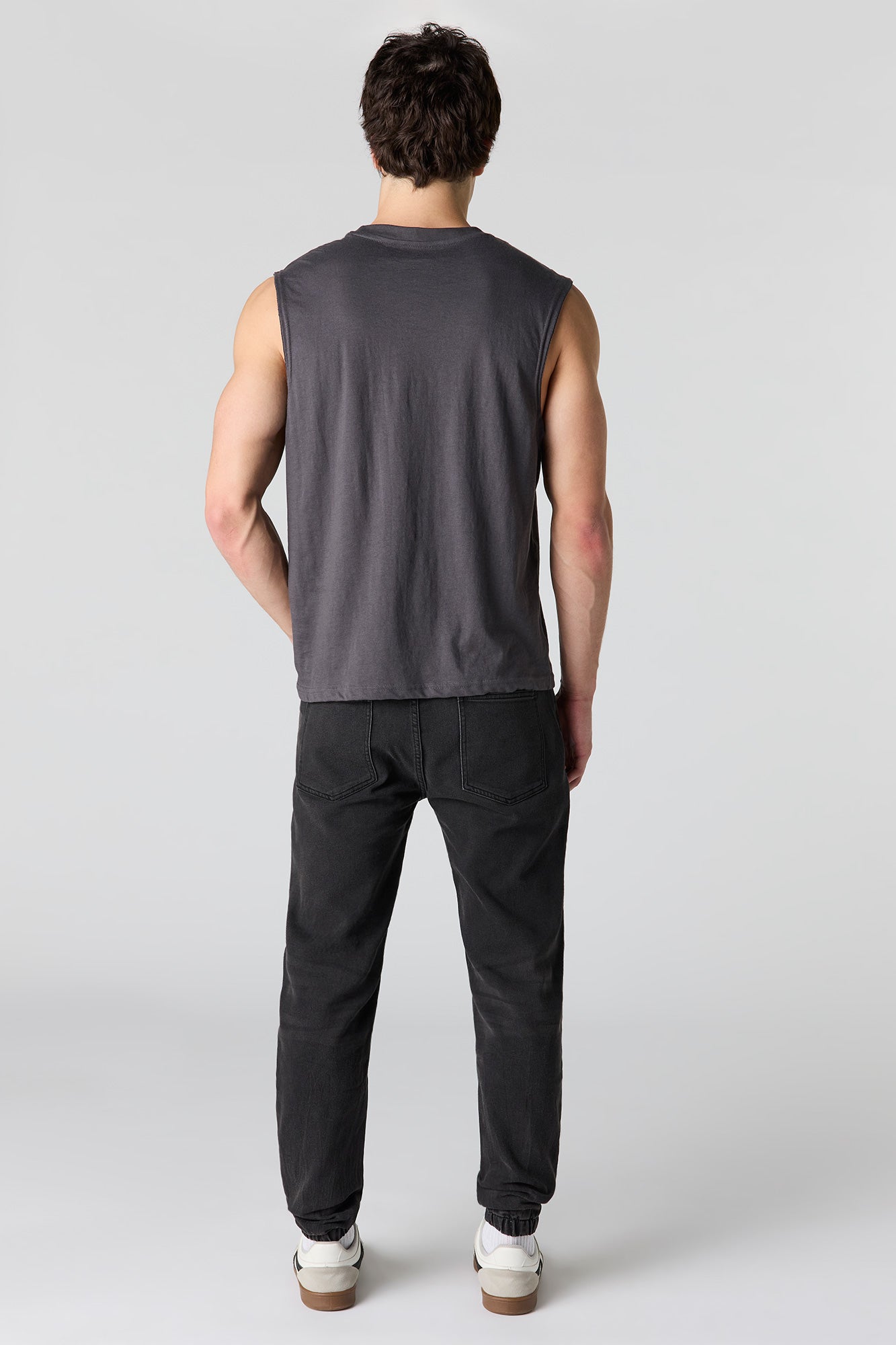 Drawstring Denim Jogger