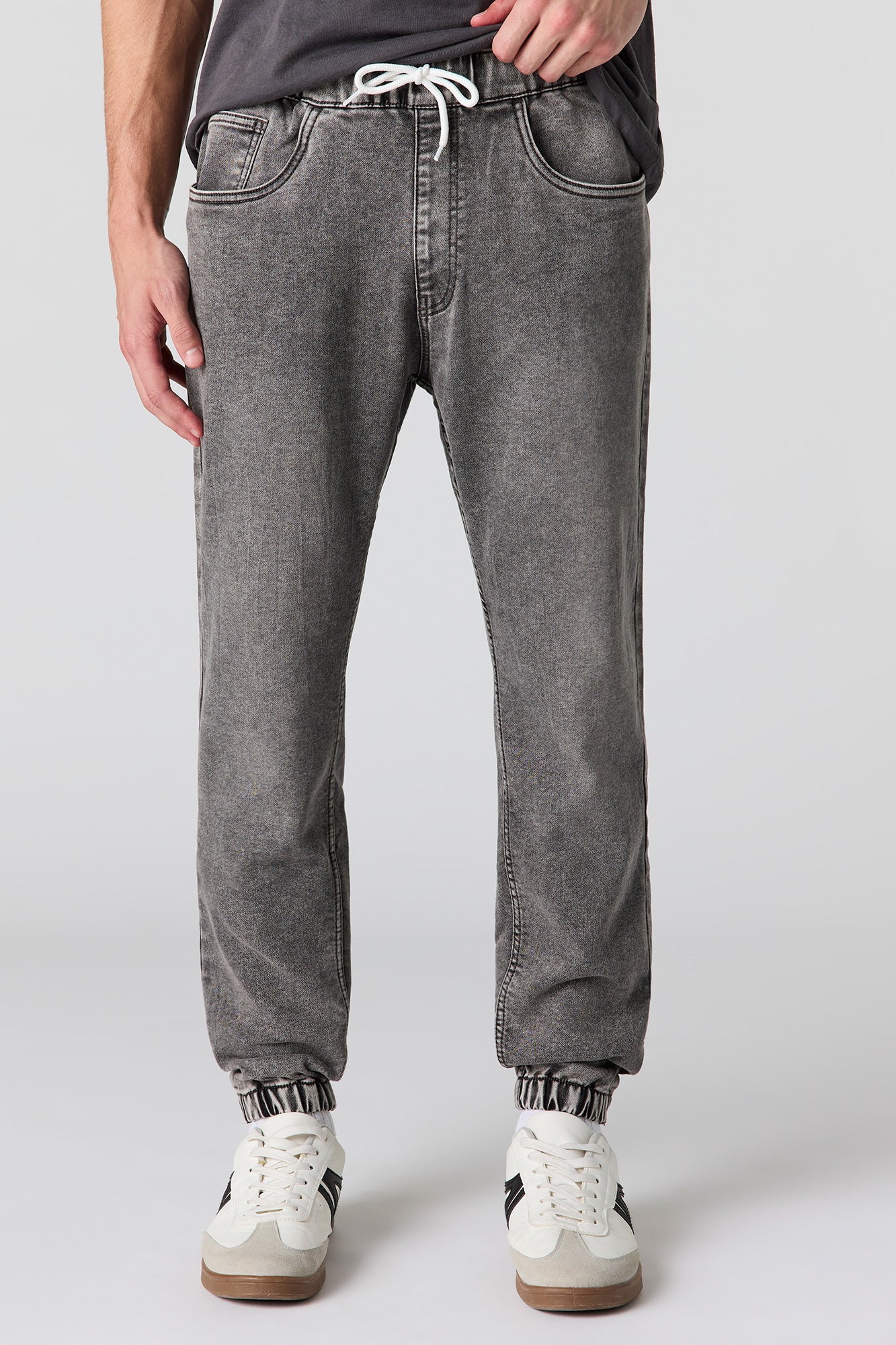Drawstring Denim Jogger