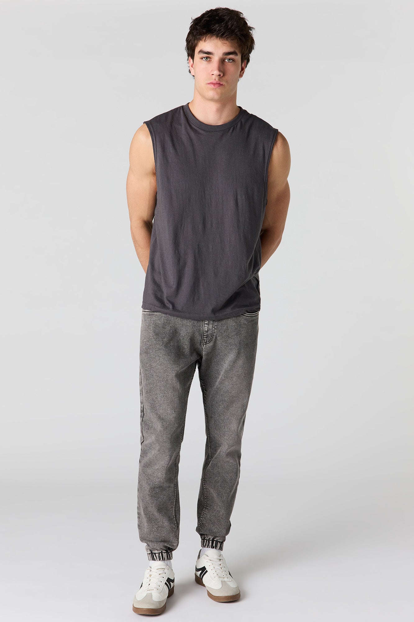 Drawstring Denim Jogger