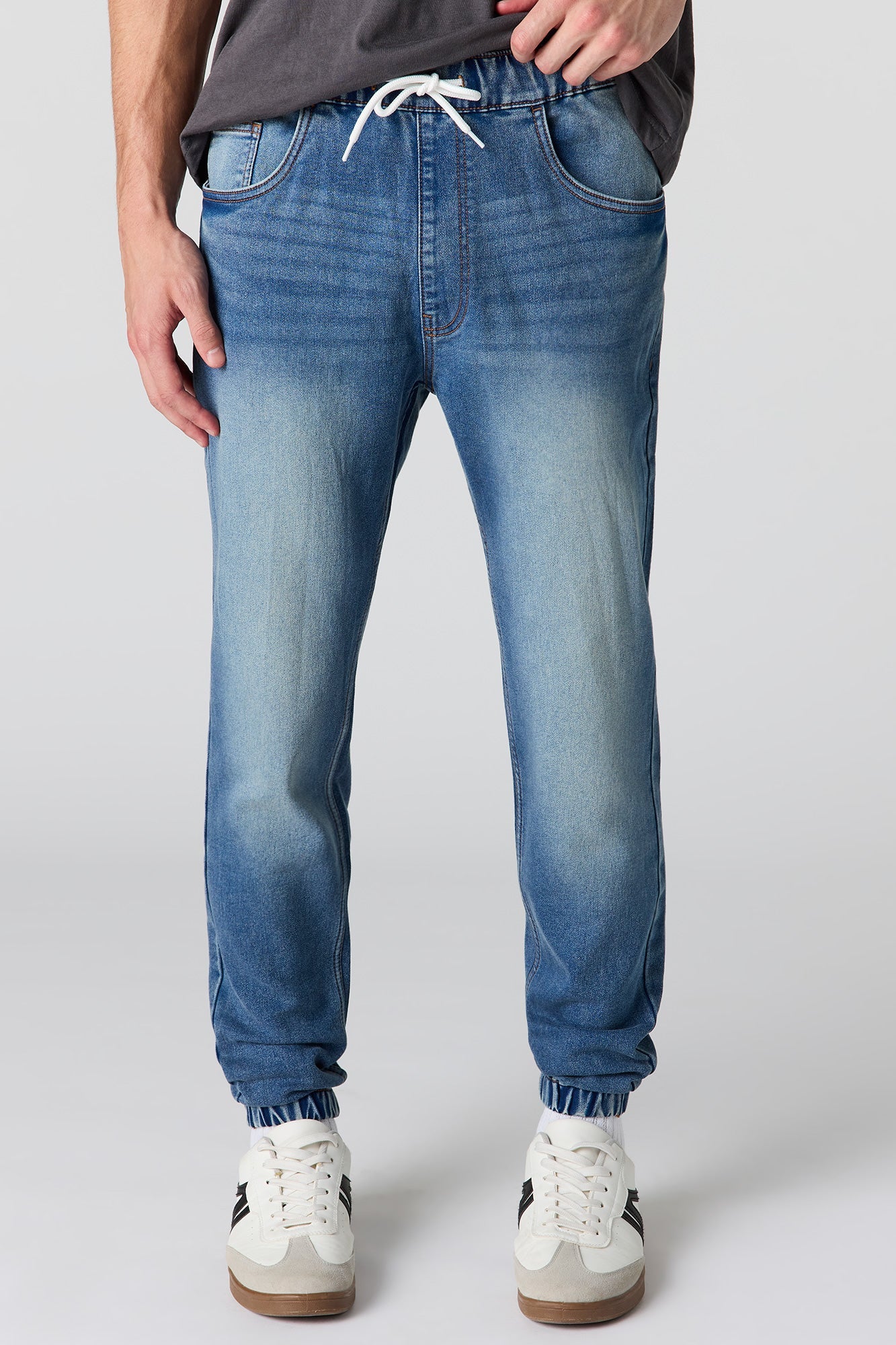 Drawstring Denim Jogger