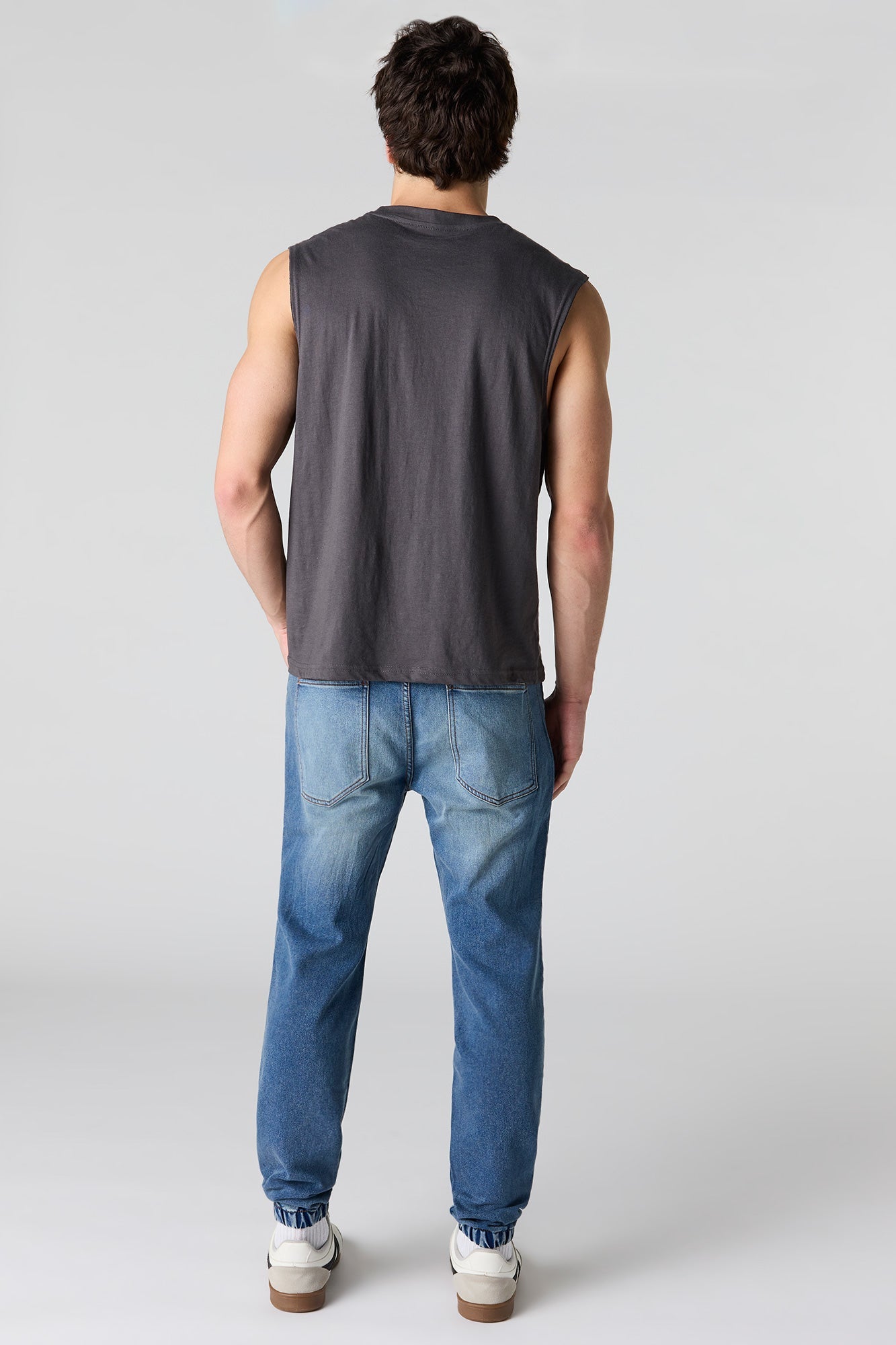 Drawstring Denim Jogger