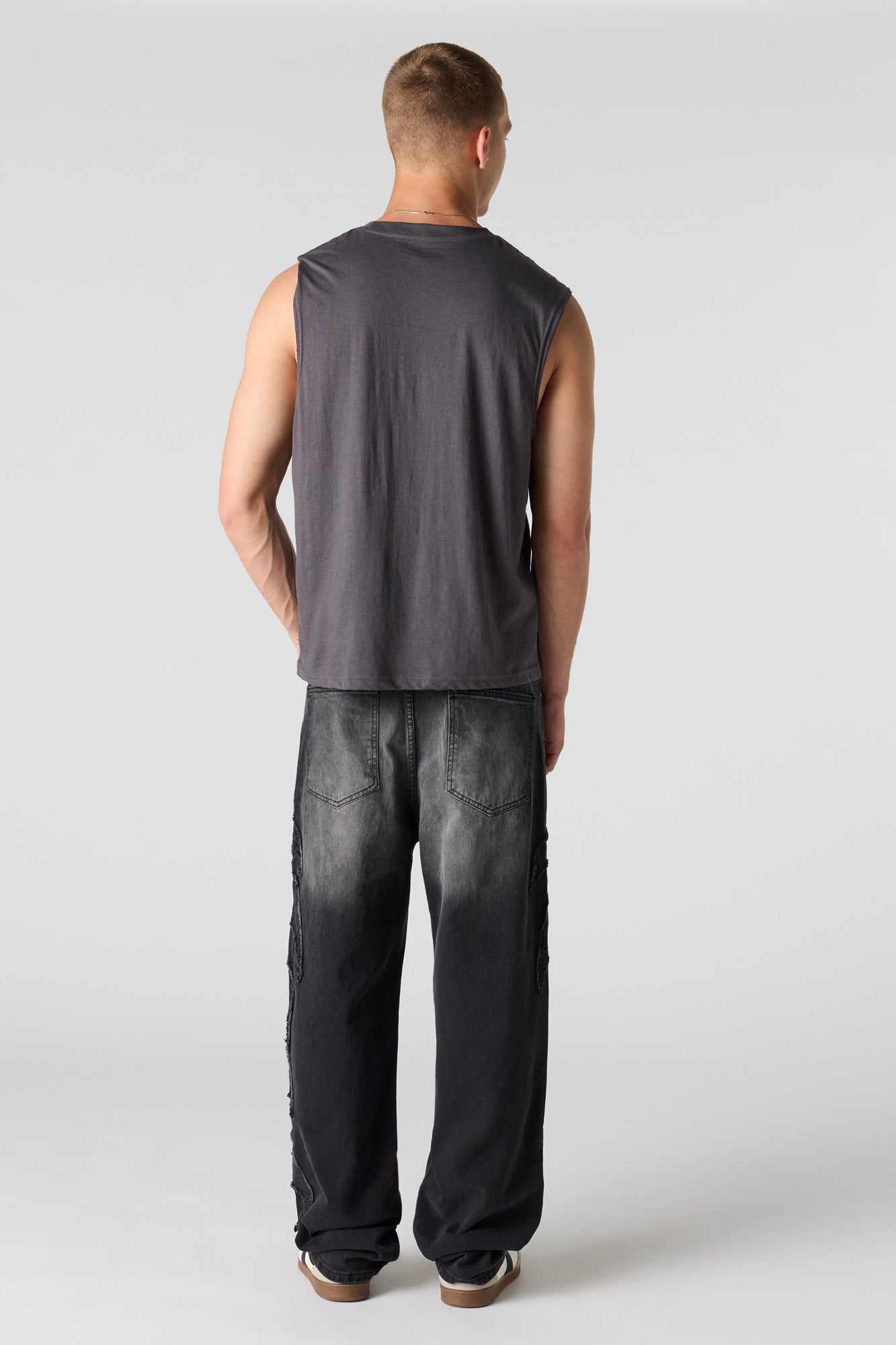 Ripped Light Baggy Jean