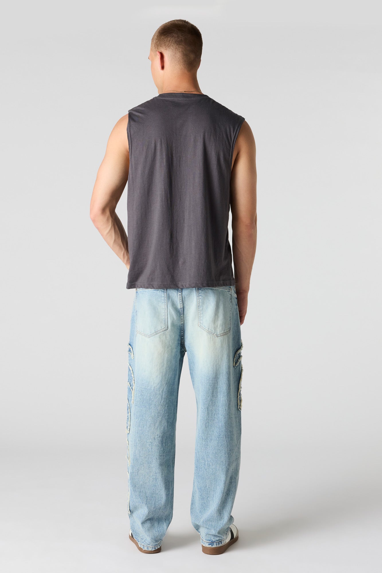 Ripped Light Baggy Jean