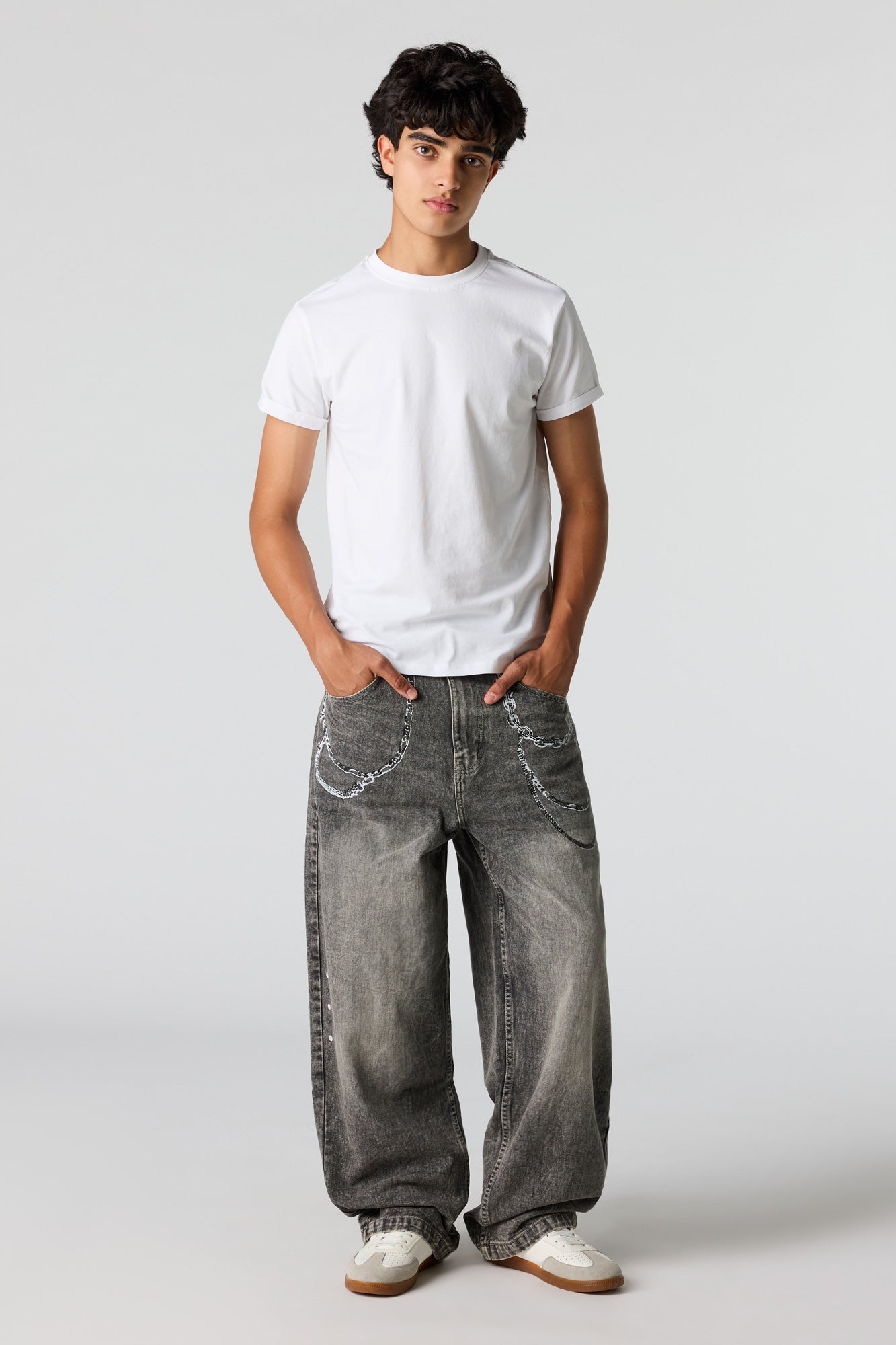 Super Baggy Chain Graphic Jean