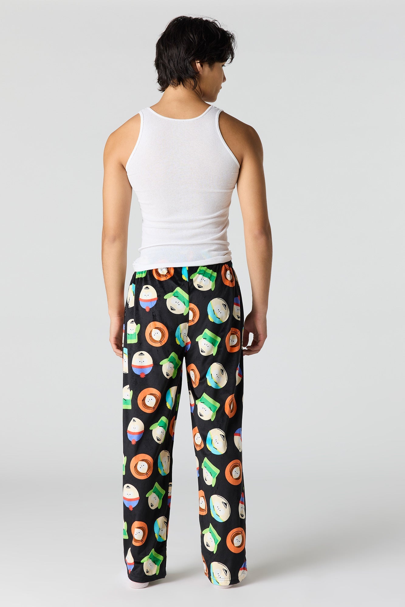 Cartoon Print Plush Pajama Pant