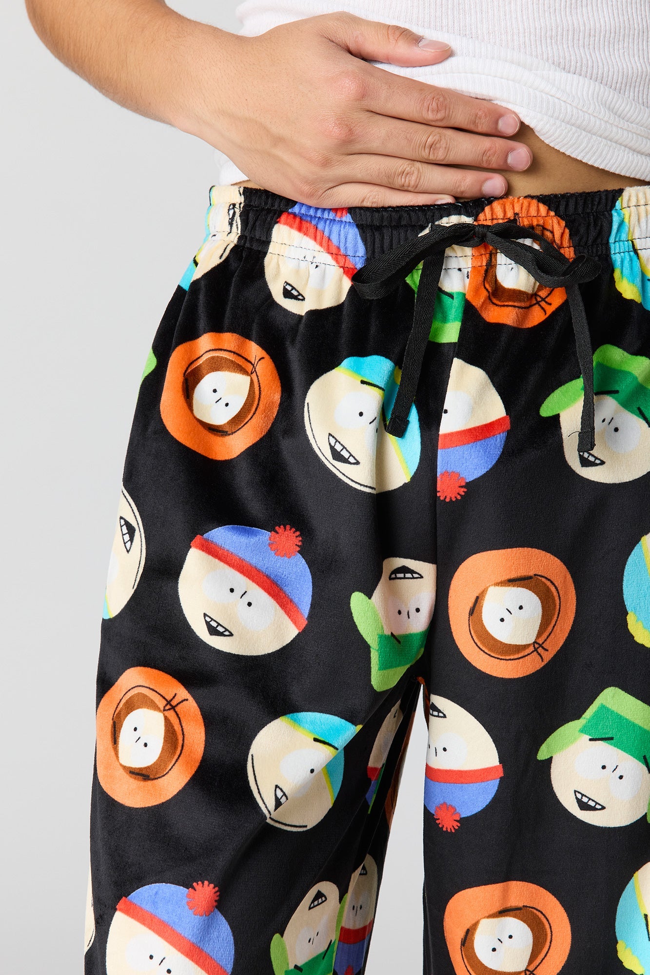 Cartoon Print Plush Pajama Pant