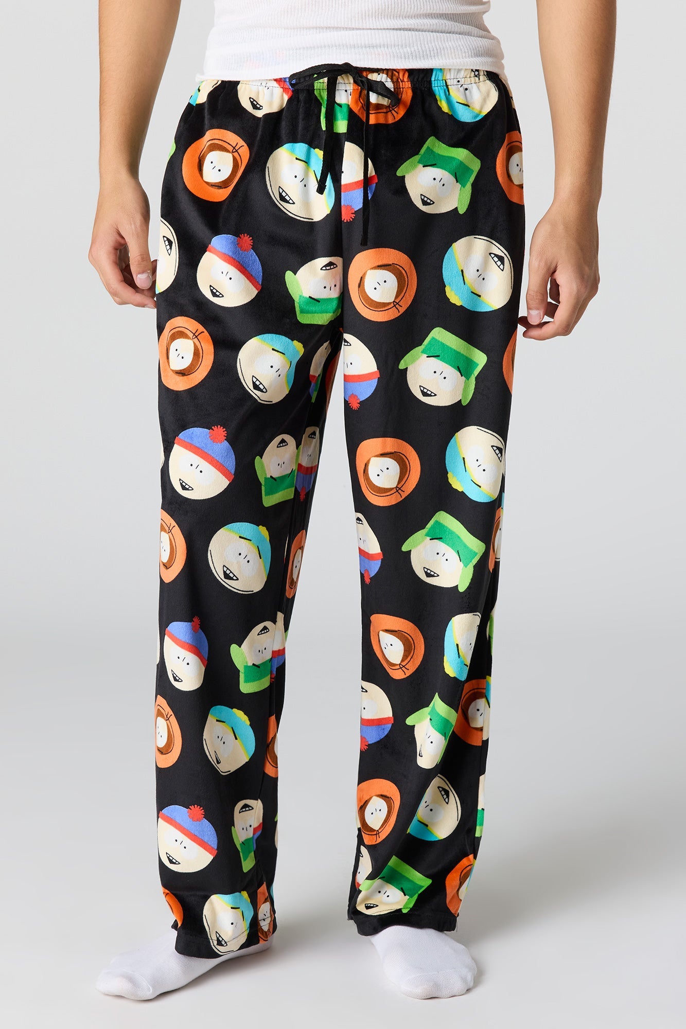 Cartoon Print Plush Pajama Pant