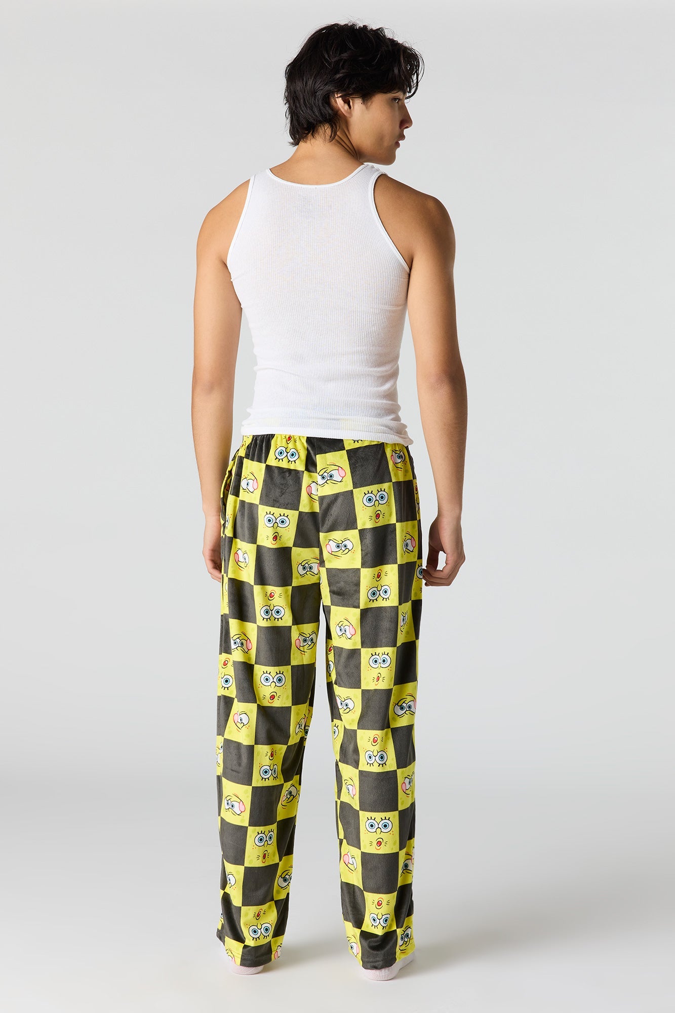 Cartoon Print Plush Pajama Pant