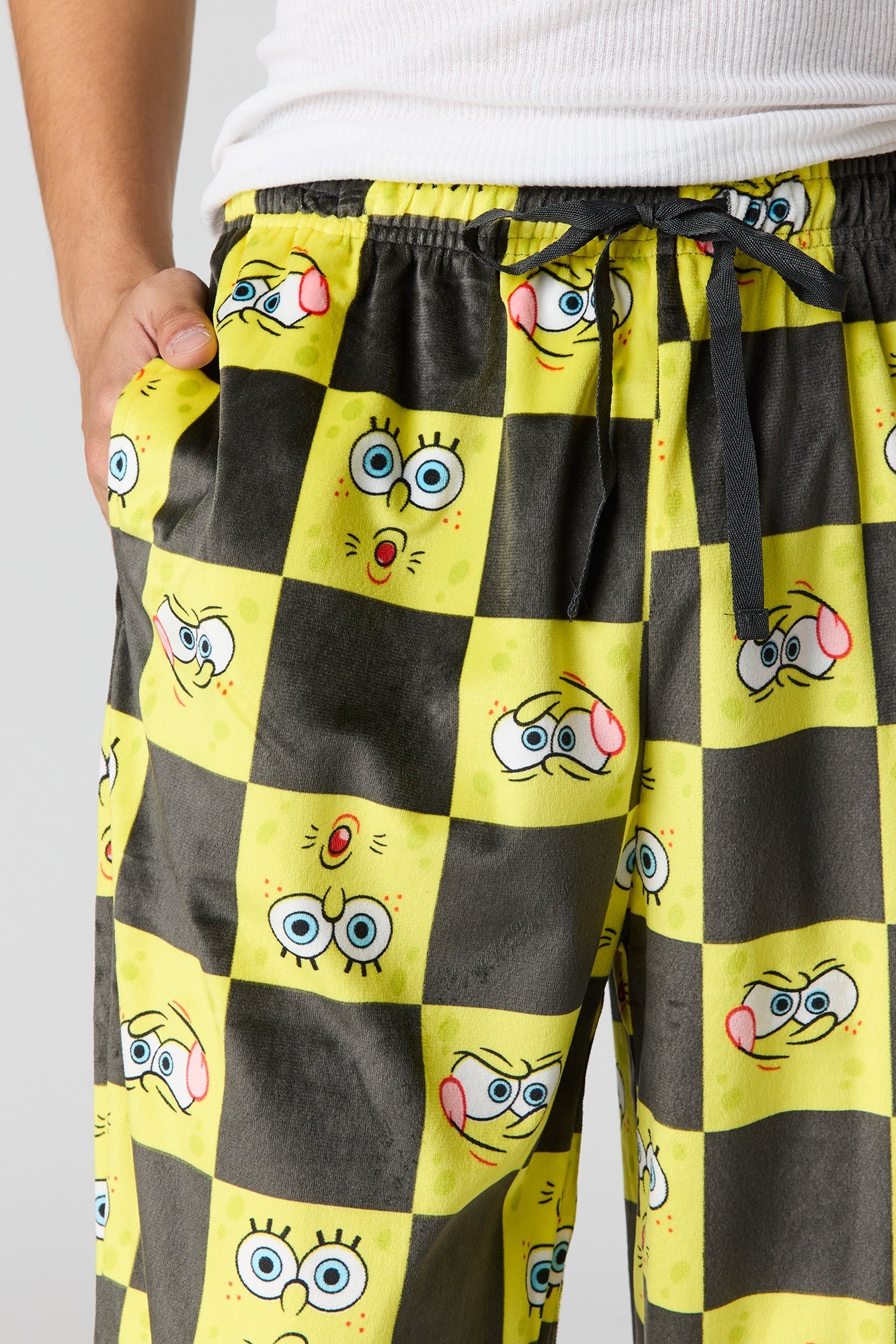Cartoon Print Plush Pajama Pant