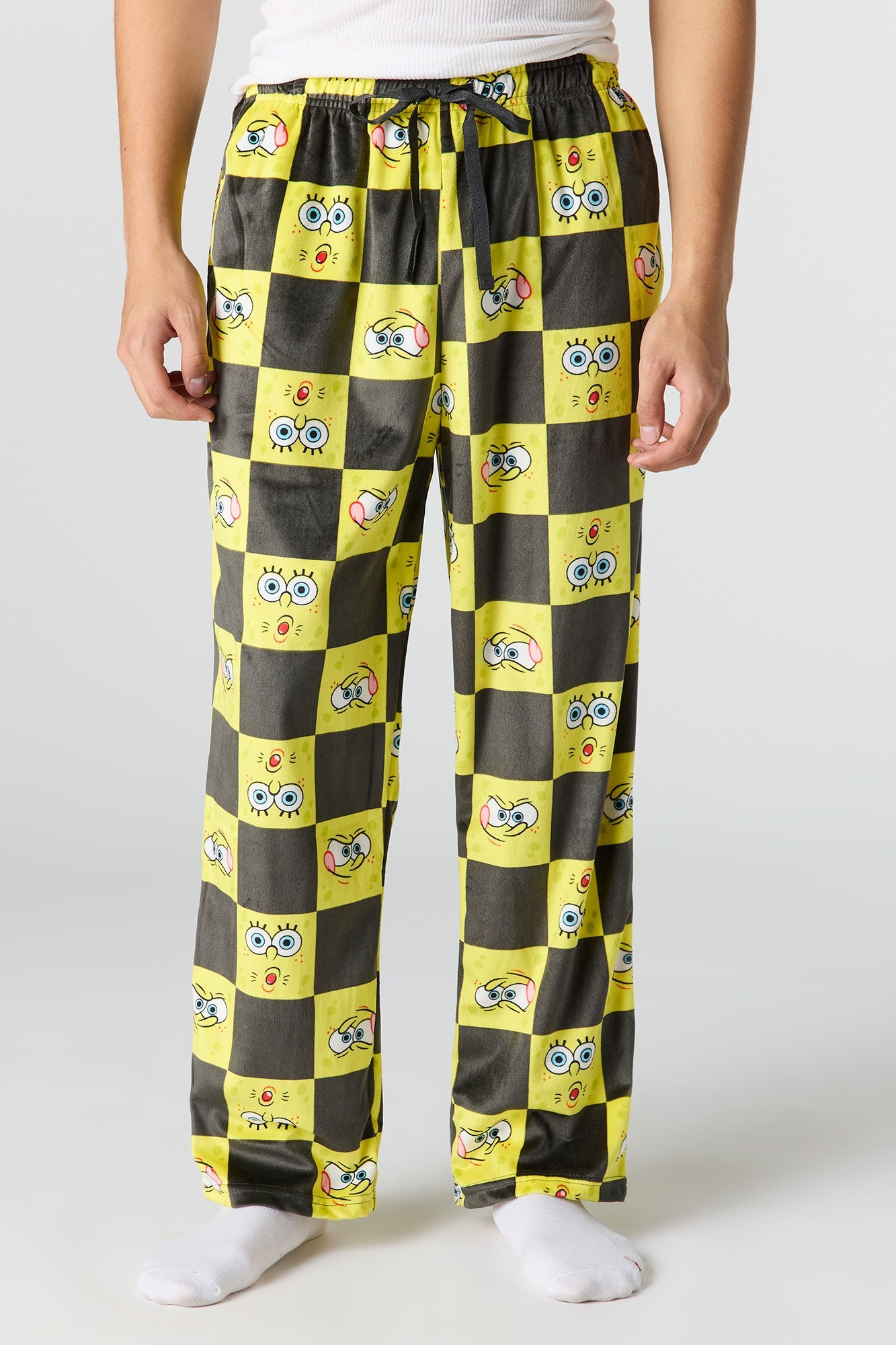 Cartoon Print Plush Pajama Pant