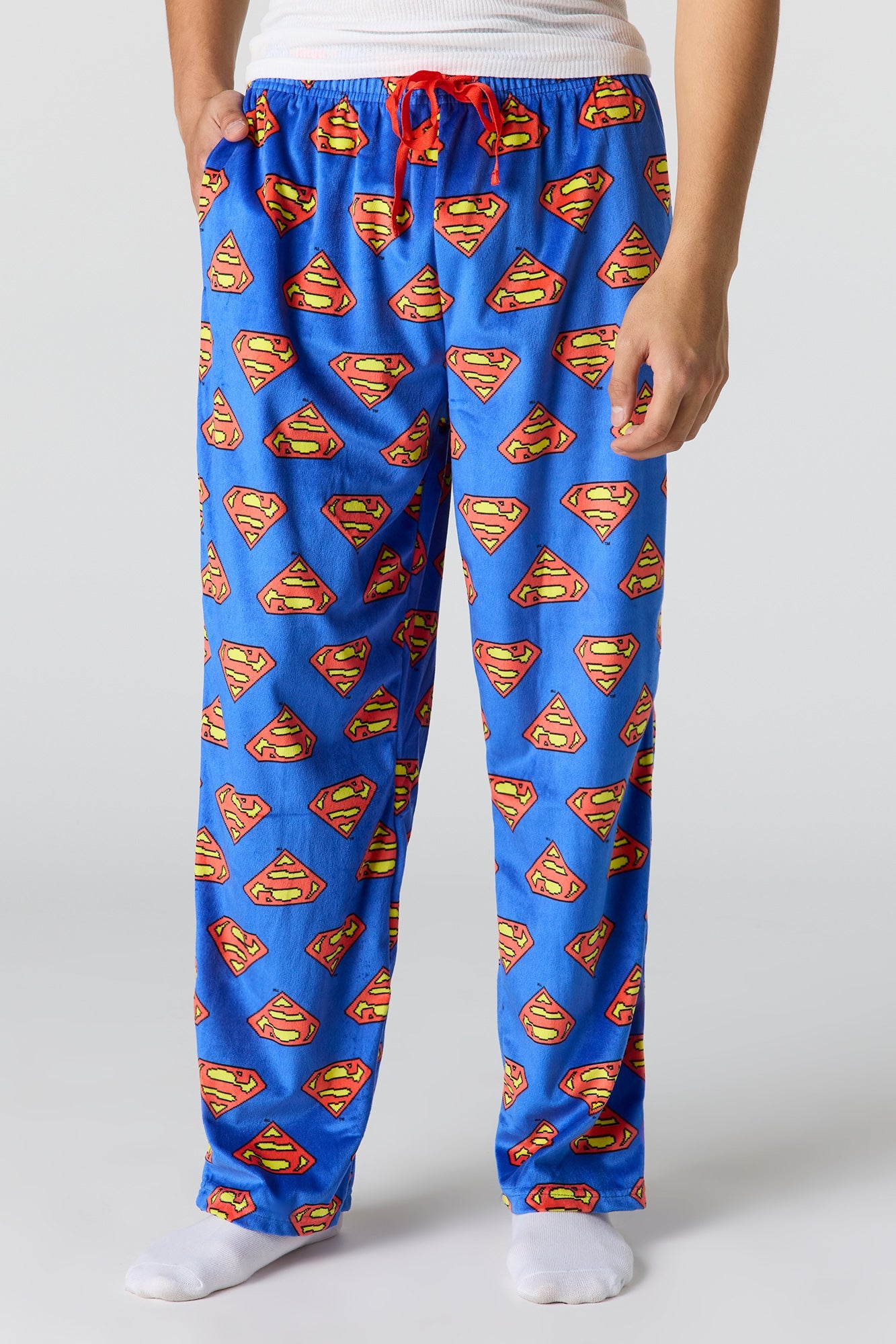 Cartoon Print Plush Pajama Pant