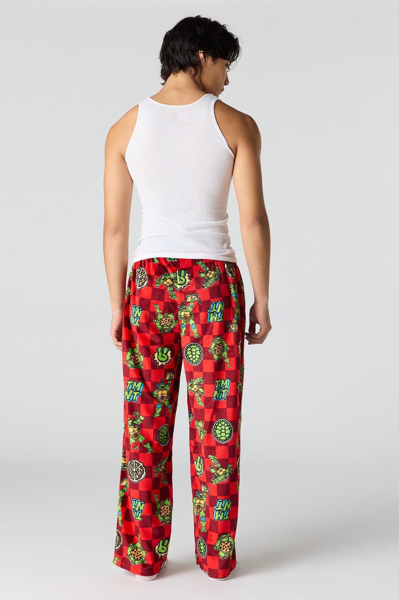 Cartoon Print Plush Pajama Pant