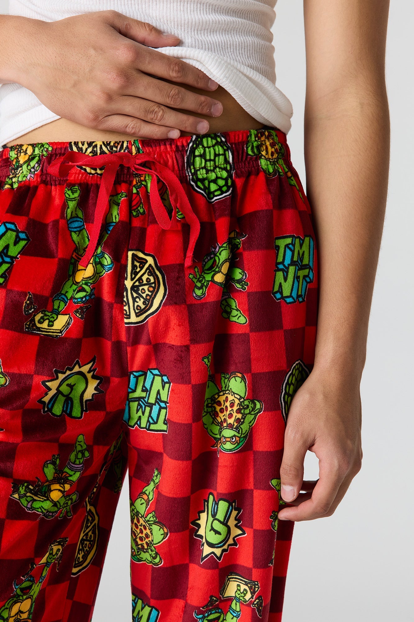 Cartoon Print Plush Pajama Pant