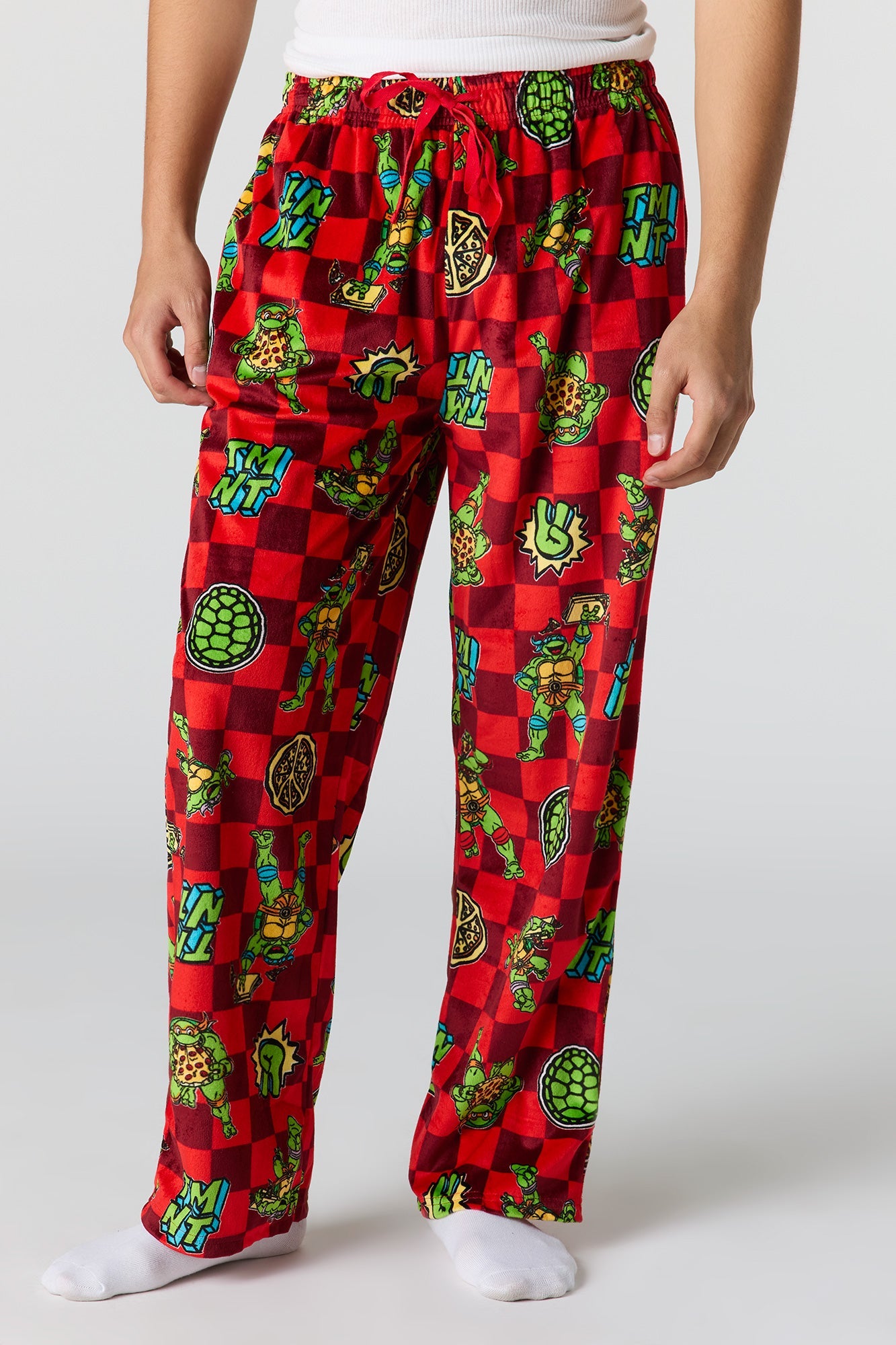 Cartoon Print Plush Pajama Pant