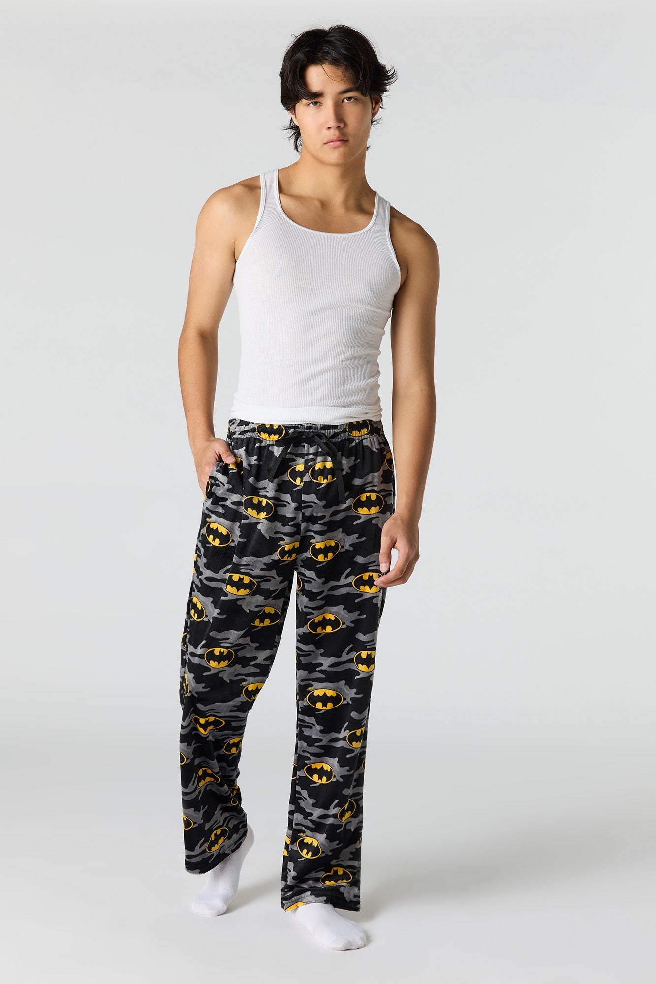 Cartoon Print Plush Pajama Pant