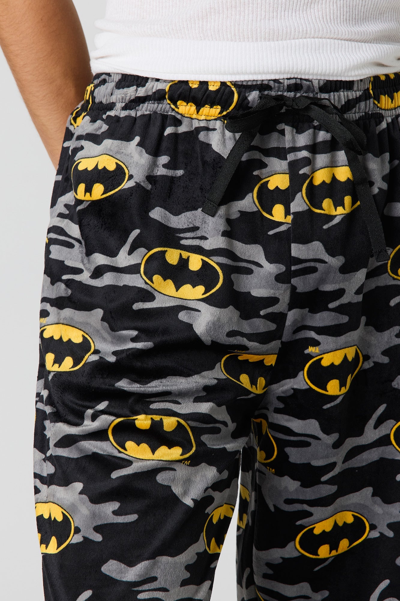 Cartoon Print Plush Pajama Pant