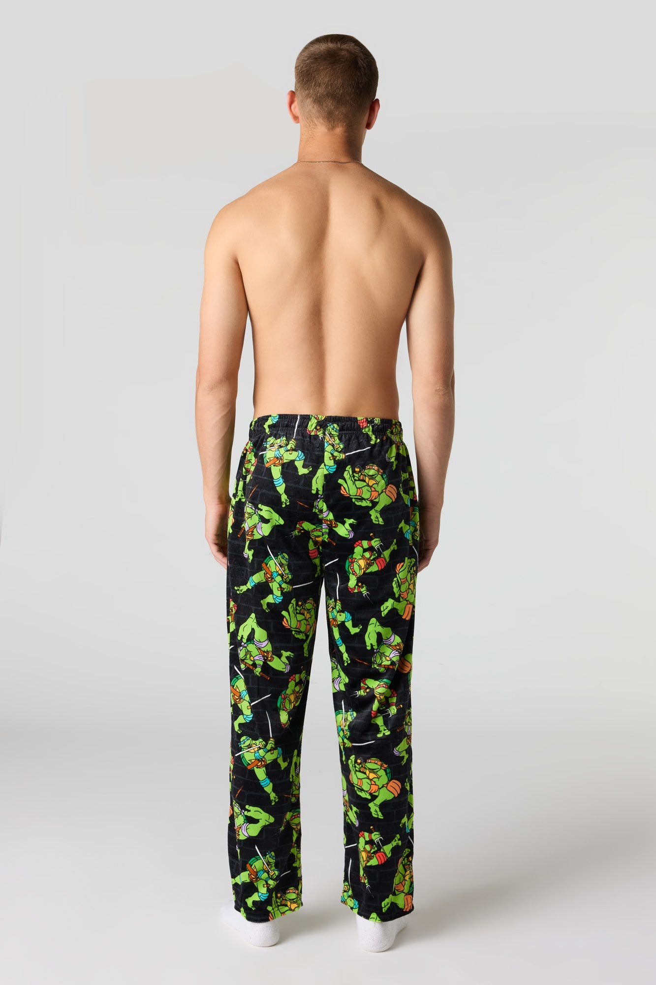 Plush Cartoon Print Pajama Pant
