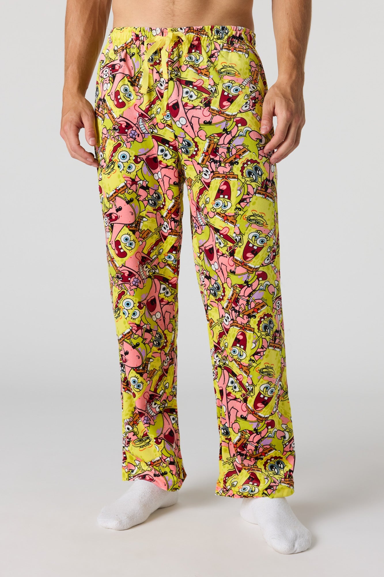 Plush Cartoon Print Pajama Pant