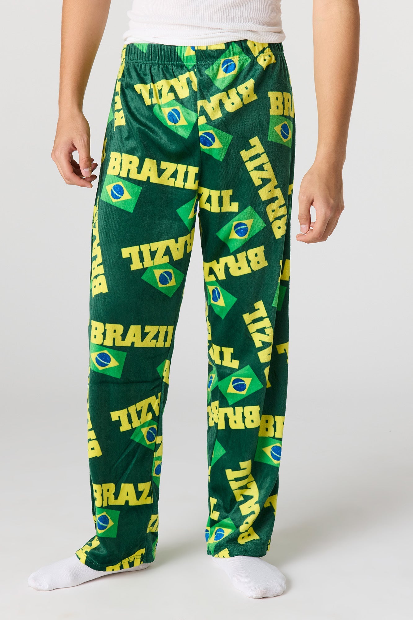 Brazil Print Plush Pajama Pant