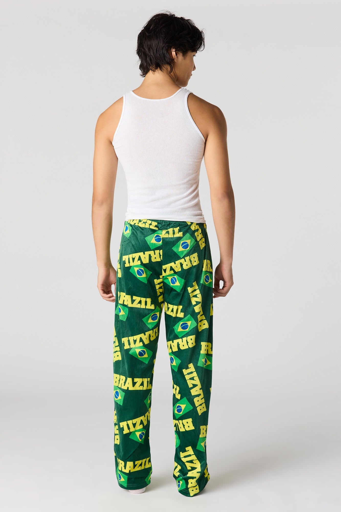 Brazil Print Plush Pajama Pant