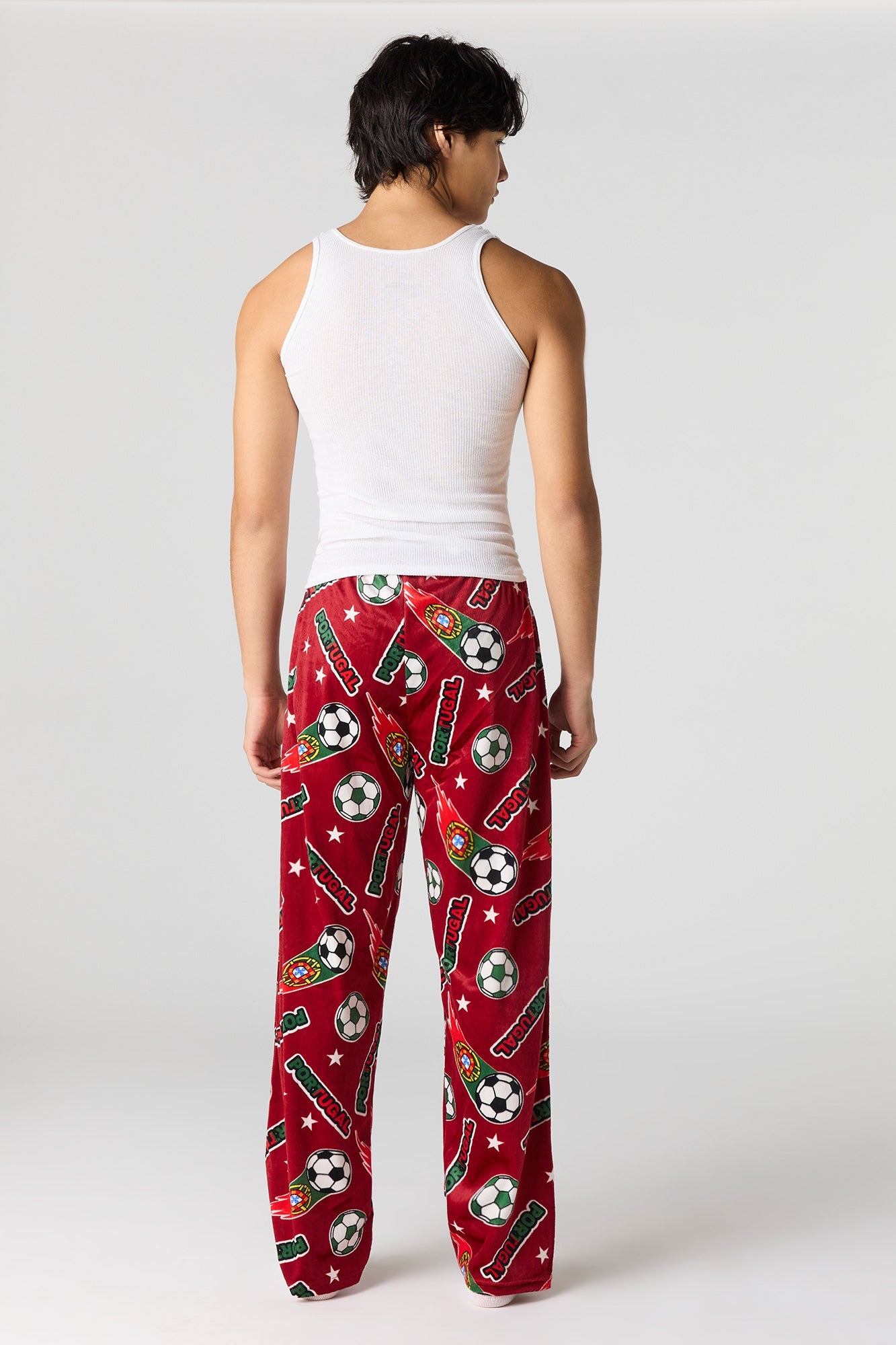 Portugal Print Plush Pajama Pant