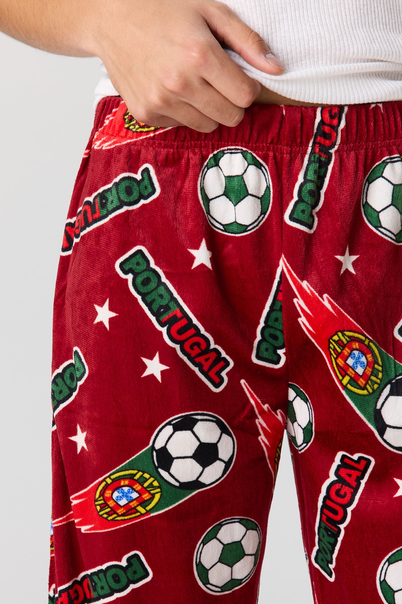Portugal Print Plush Pajama Pant