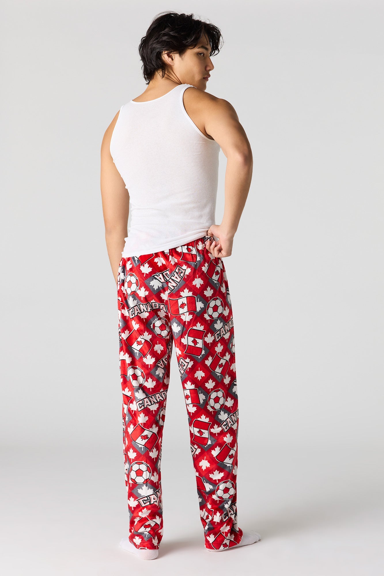Canada Print Plush Pajama Pant