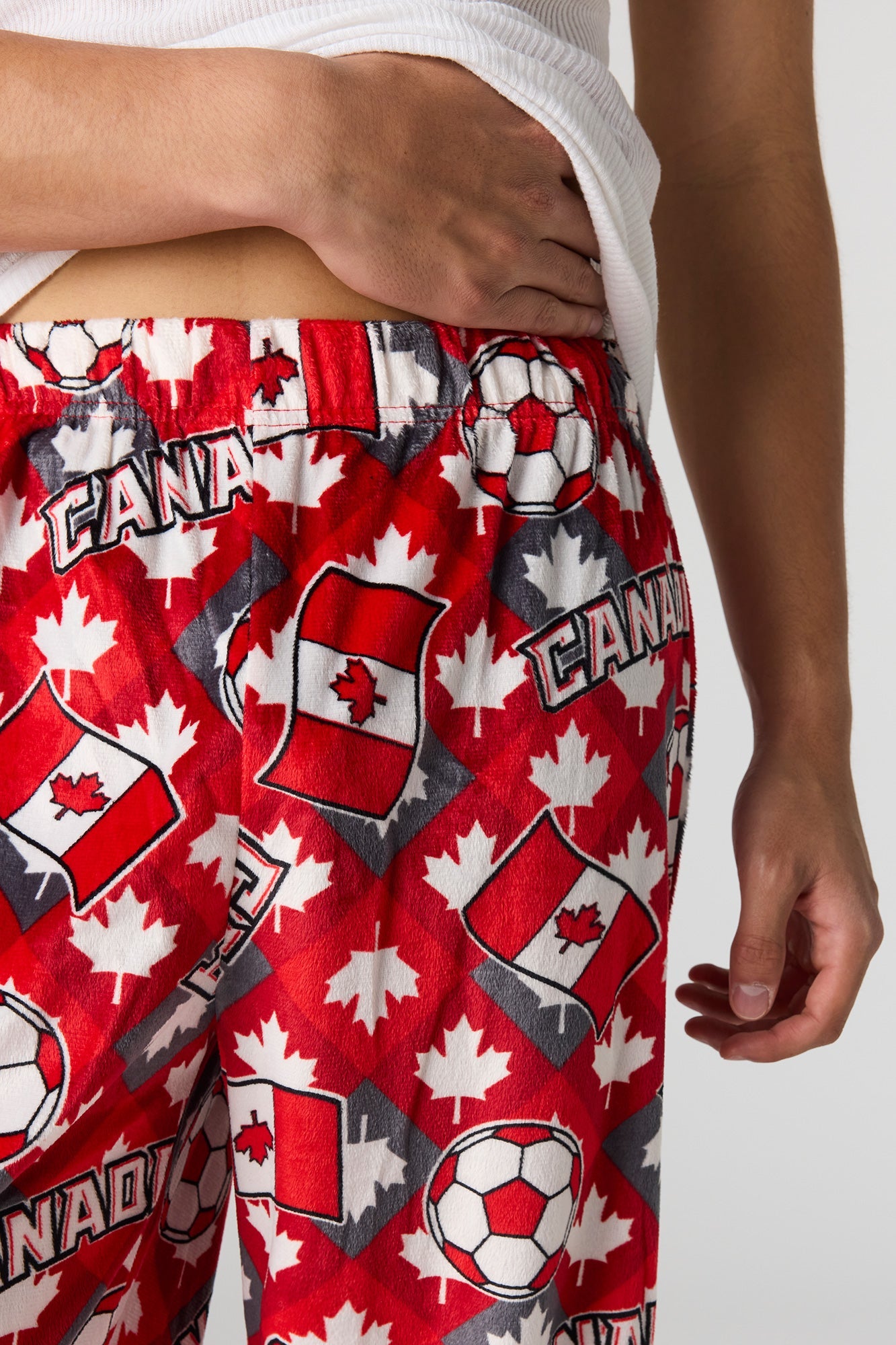 Canada Print Plush Pajama Pant