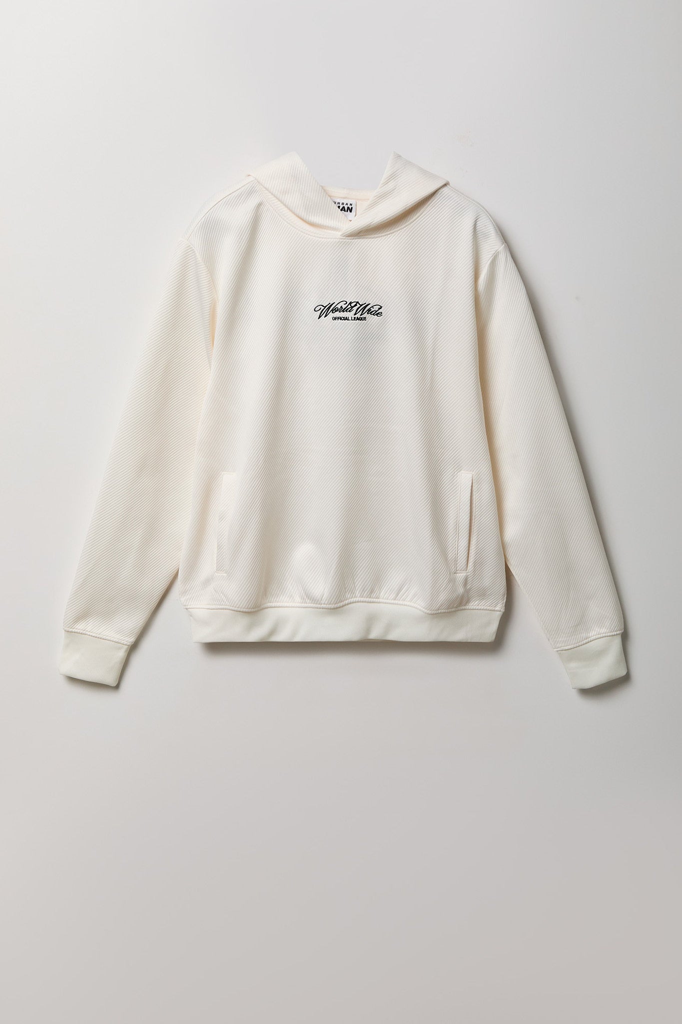 Textured Embroidered Hoodie