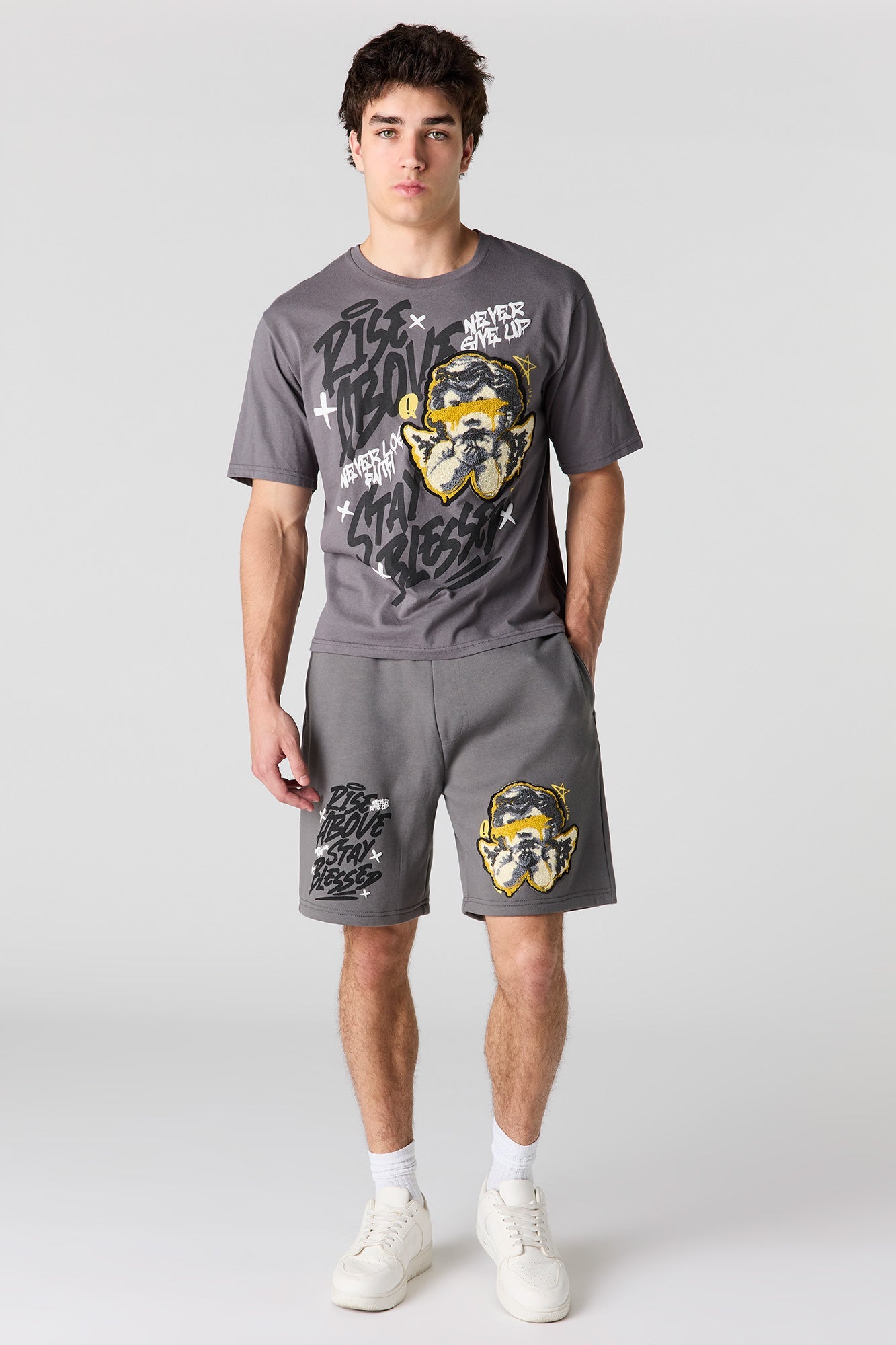 Graphic Fleece Short