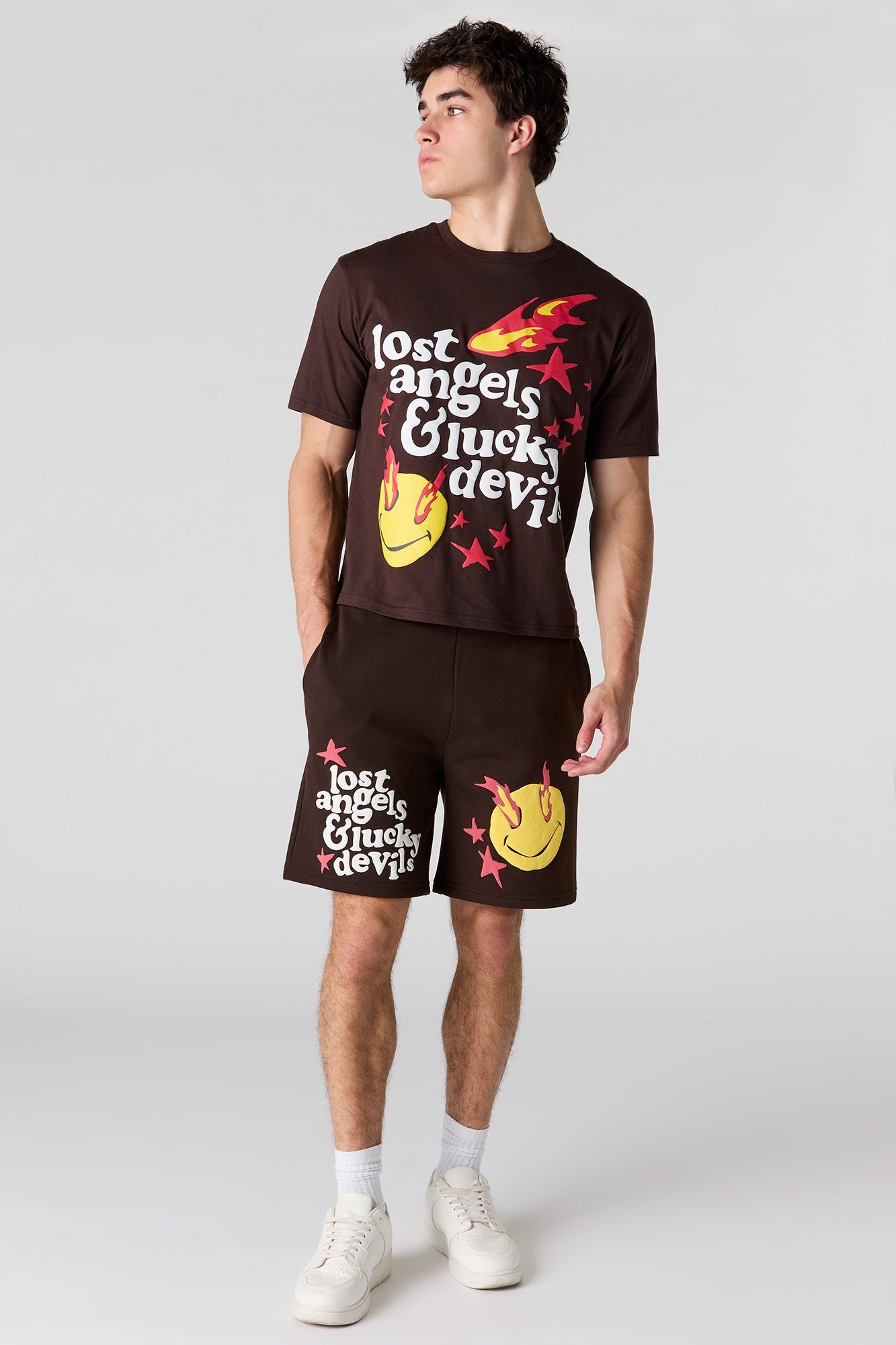 Graphic Fleece Short