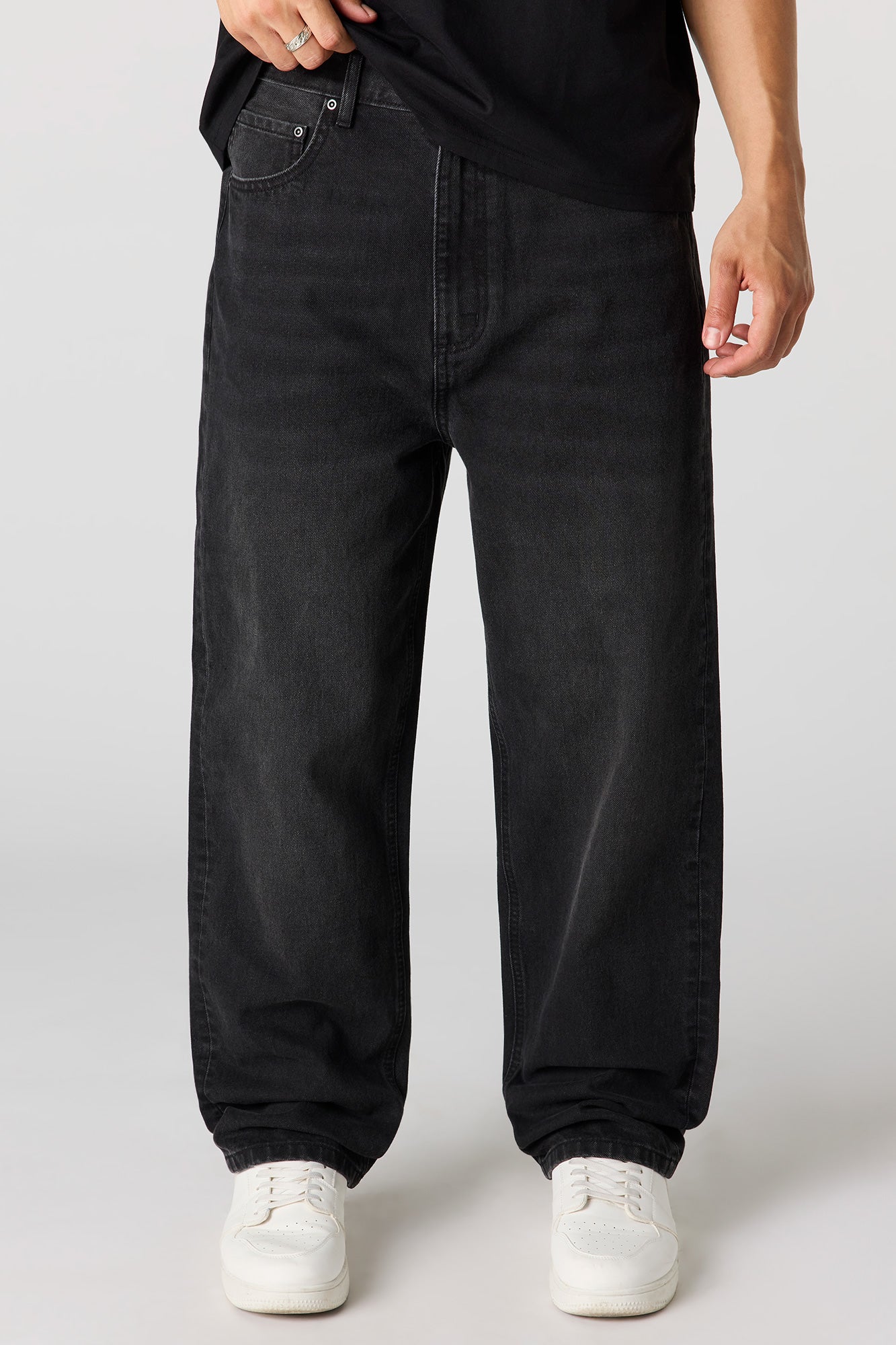 Baggy Washed Black Jean