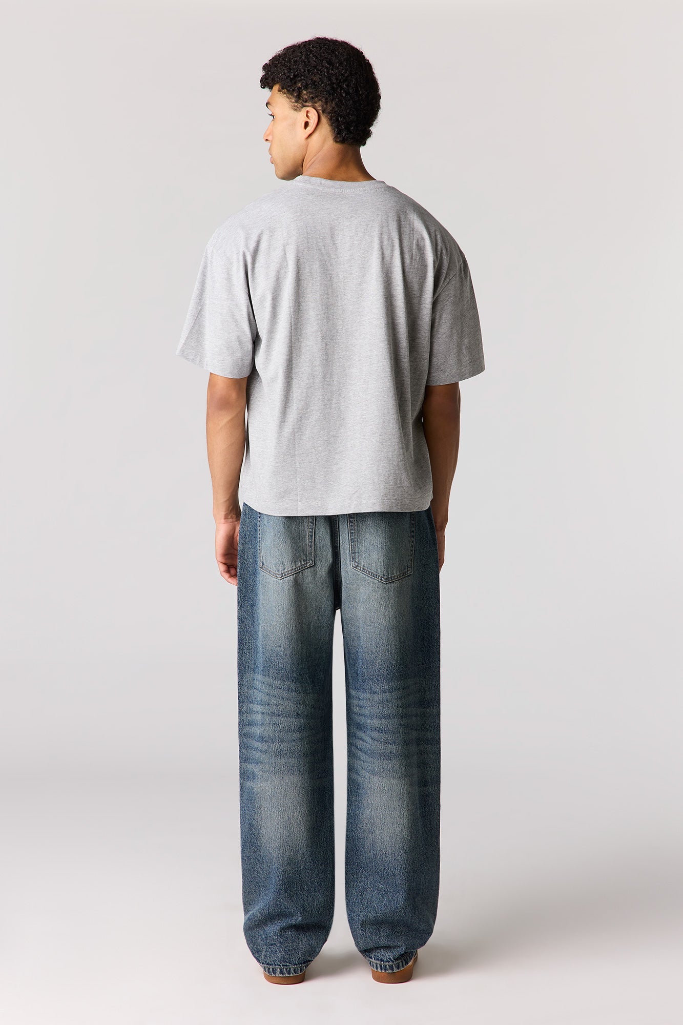 Baggy Washed Dark Jean