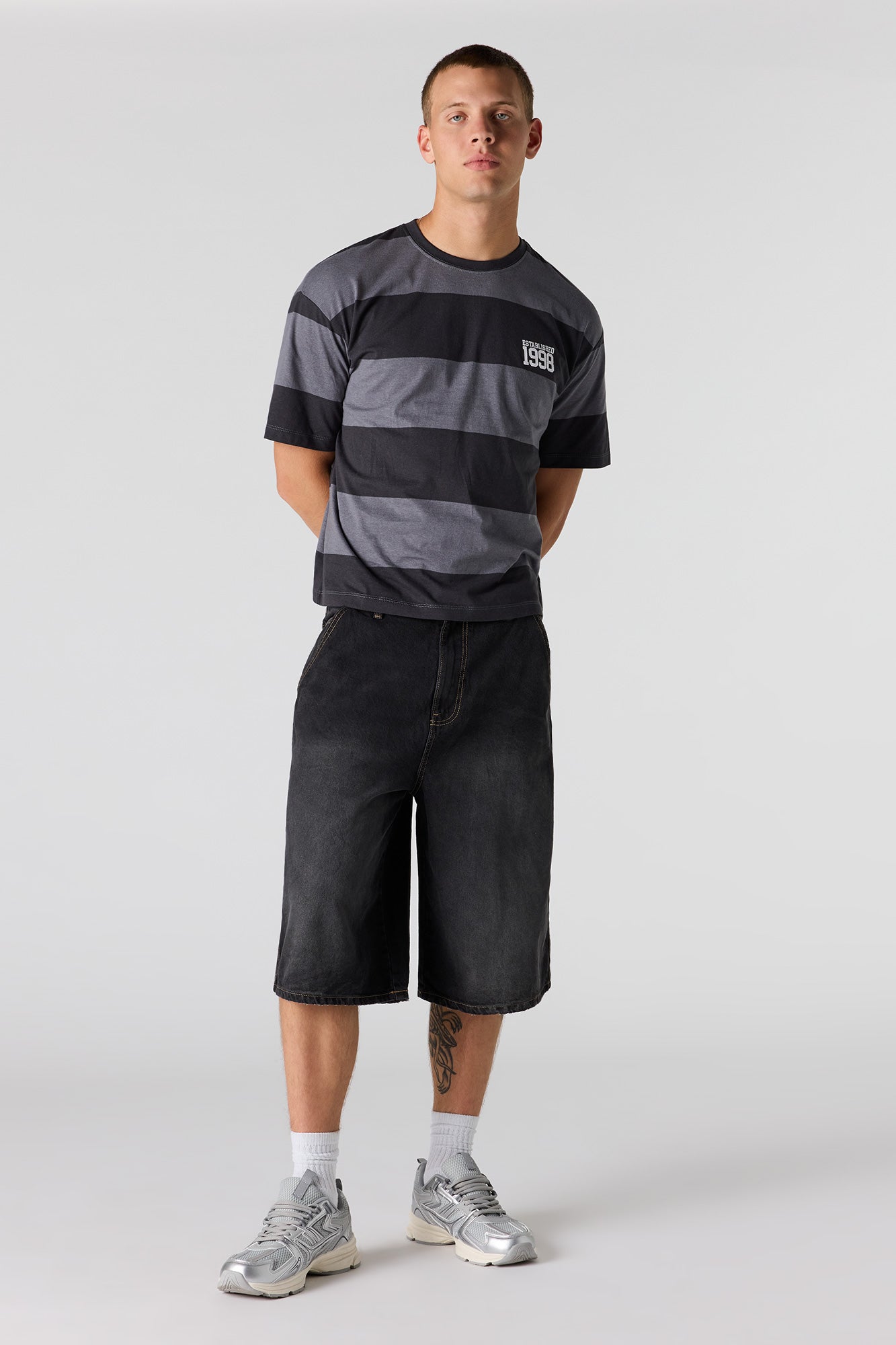 Striped Graphic Boxy T-Shirt