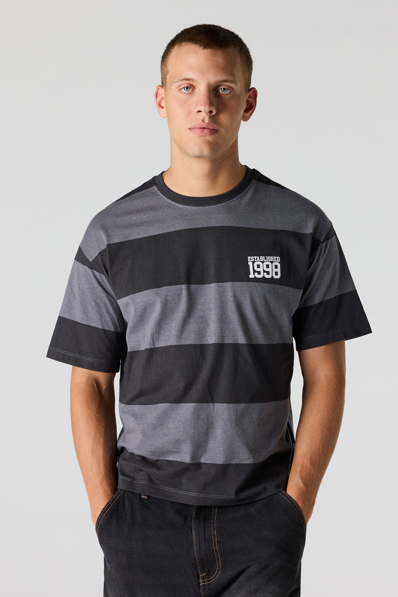 Striped Graphic Boxy T-Shirt