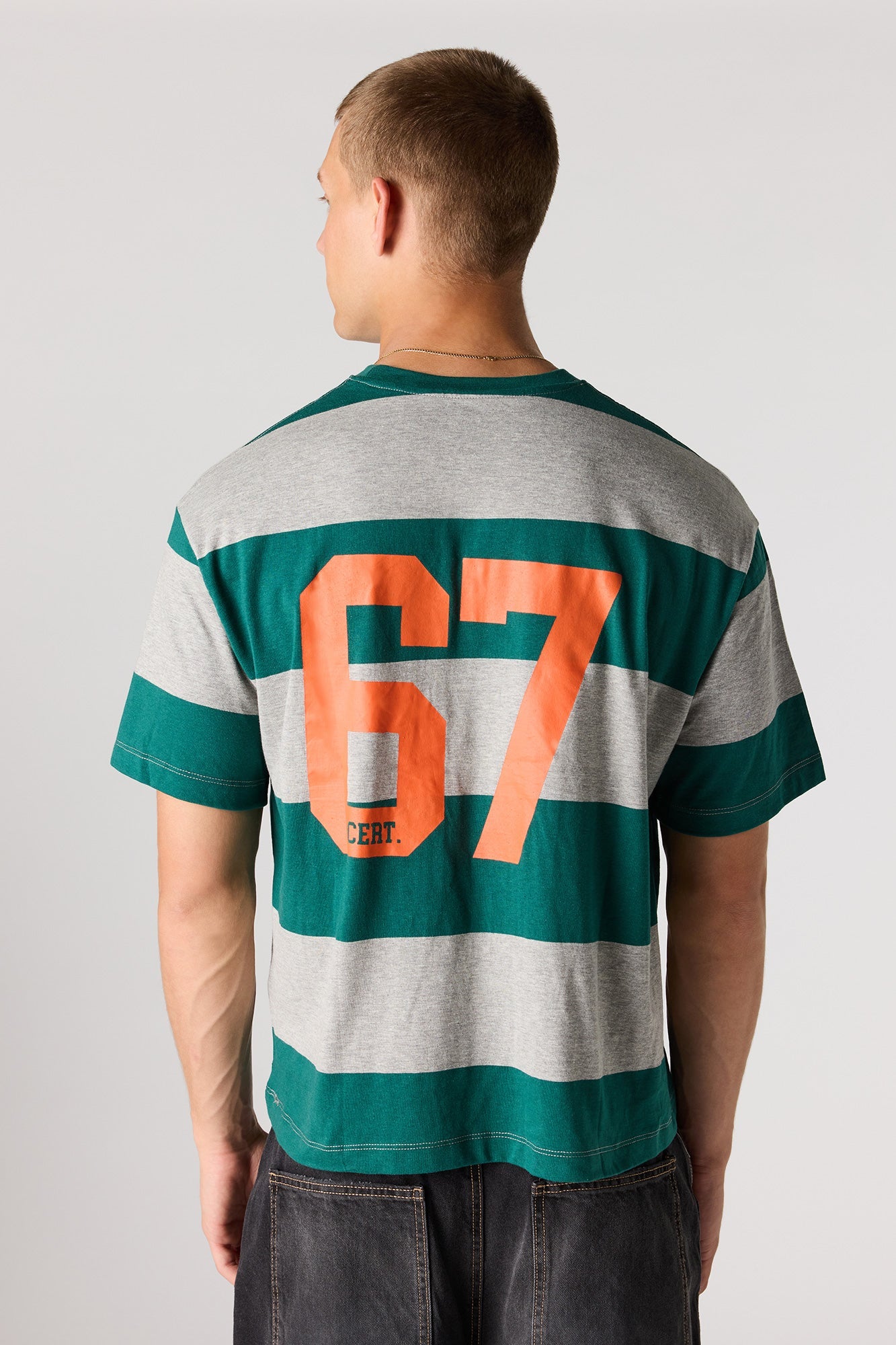 Striped Graphic Boxy T-Shirt