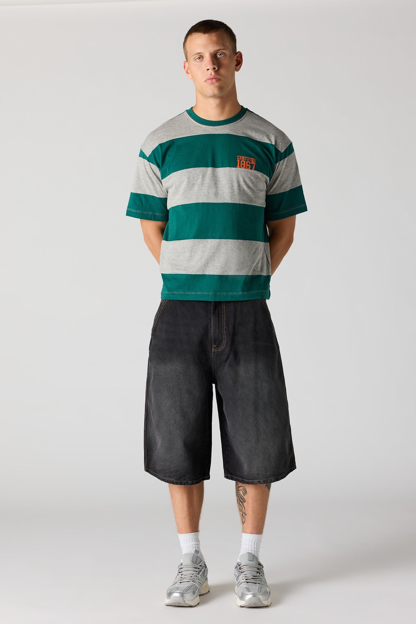 Striped Graphic Boxy T-Shirt
