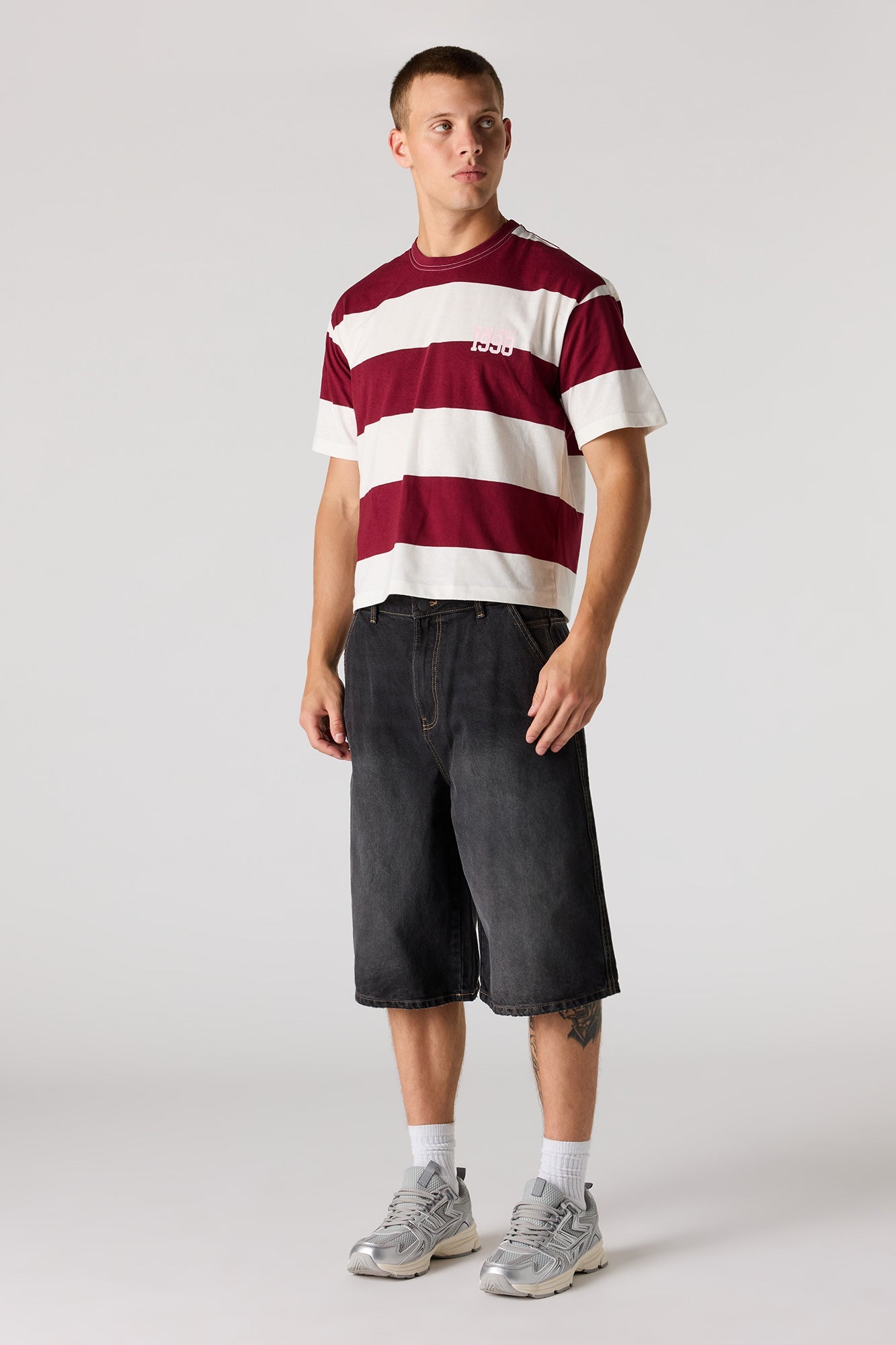 Striped Graphic Boxy T-Shirt