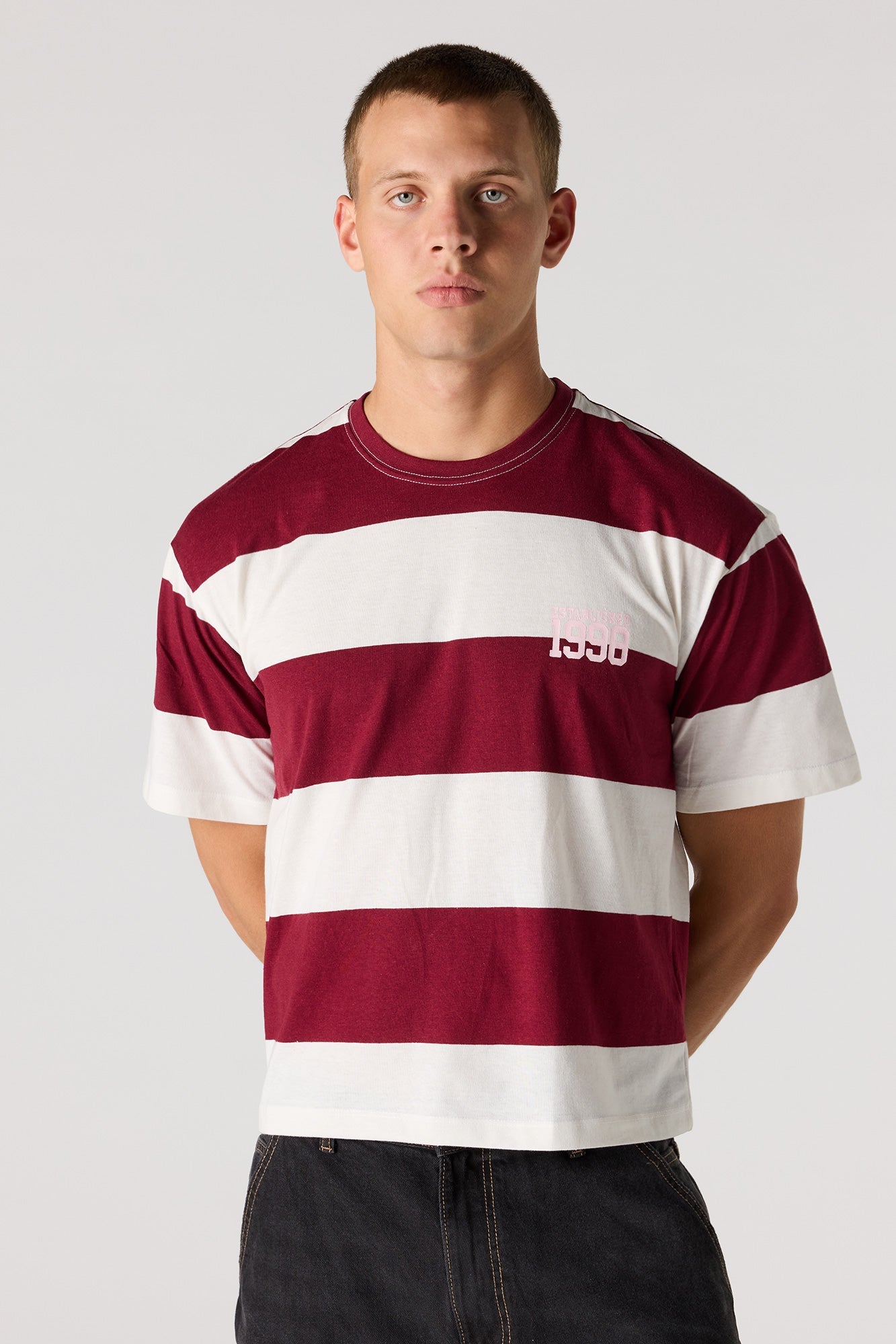 Striped Graphic Boxy T-Shirt