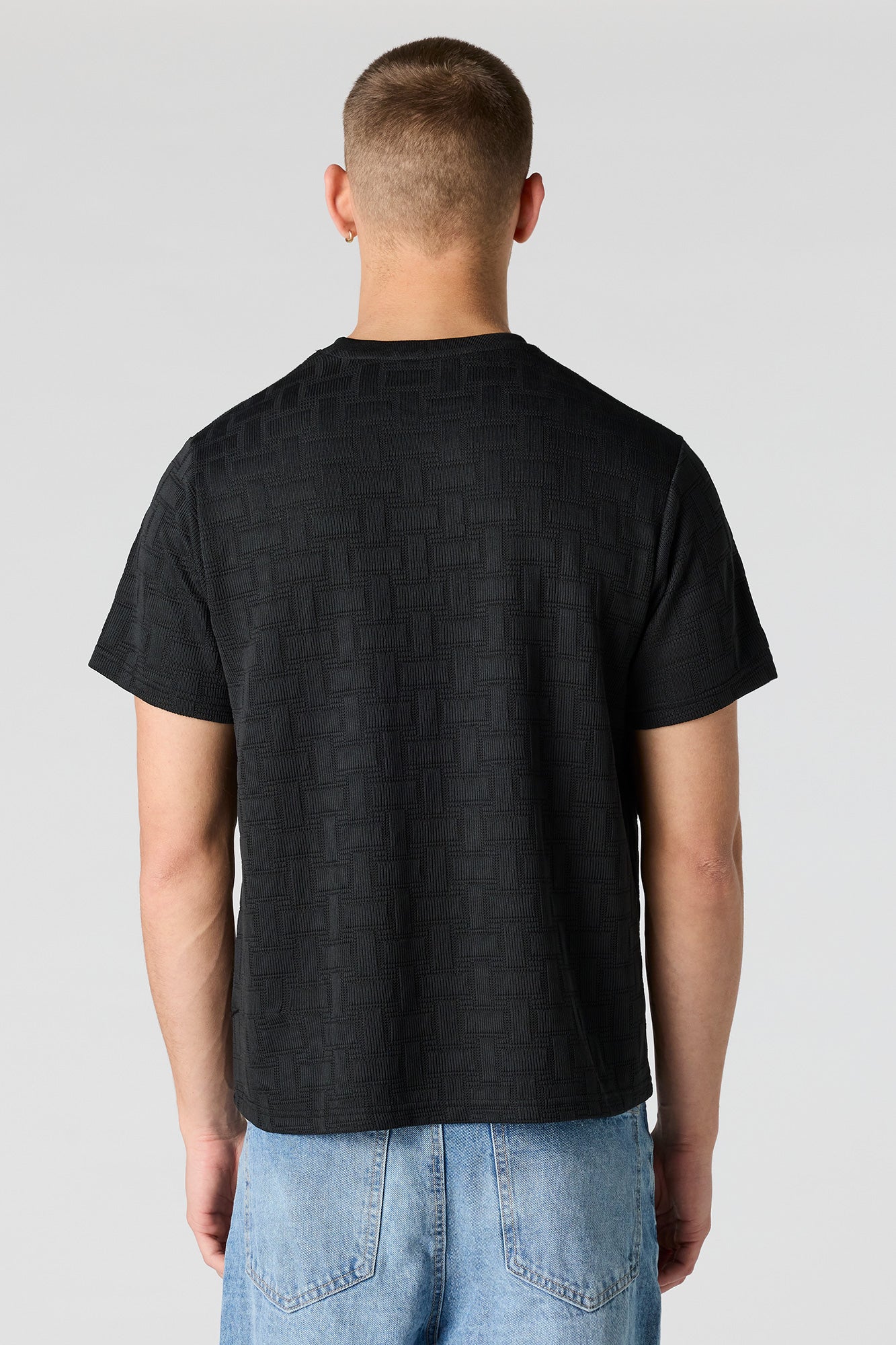 Embroidered Knit T-Shirt