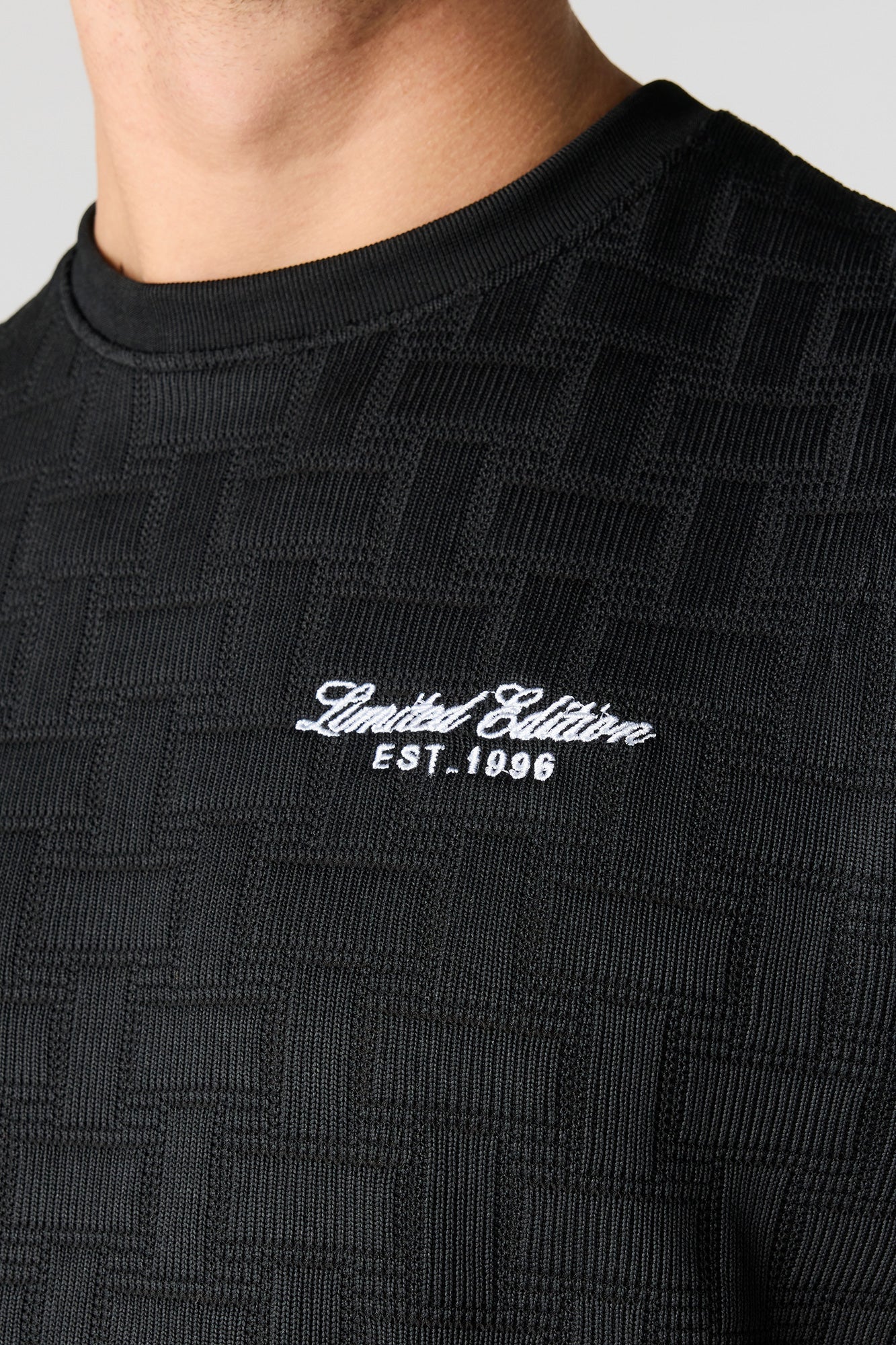 Embroidered Knit T-Shirt