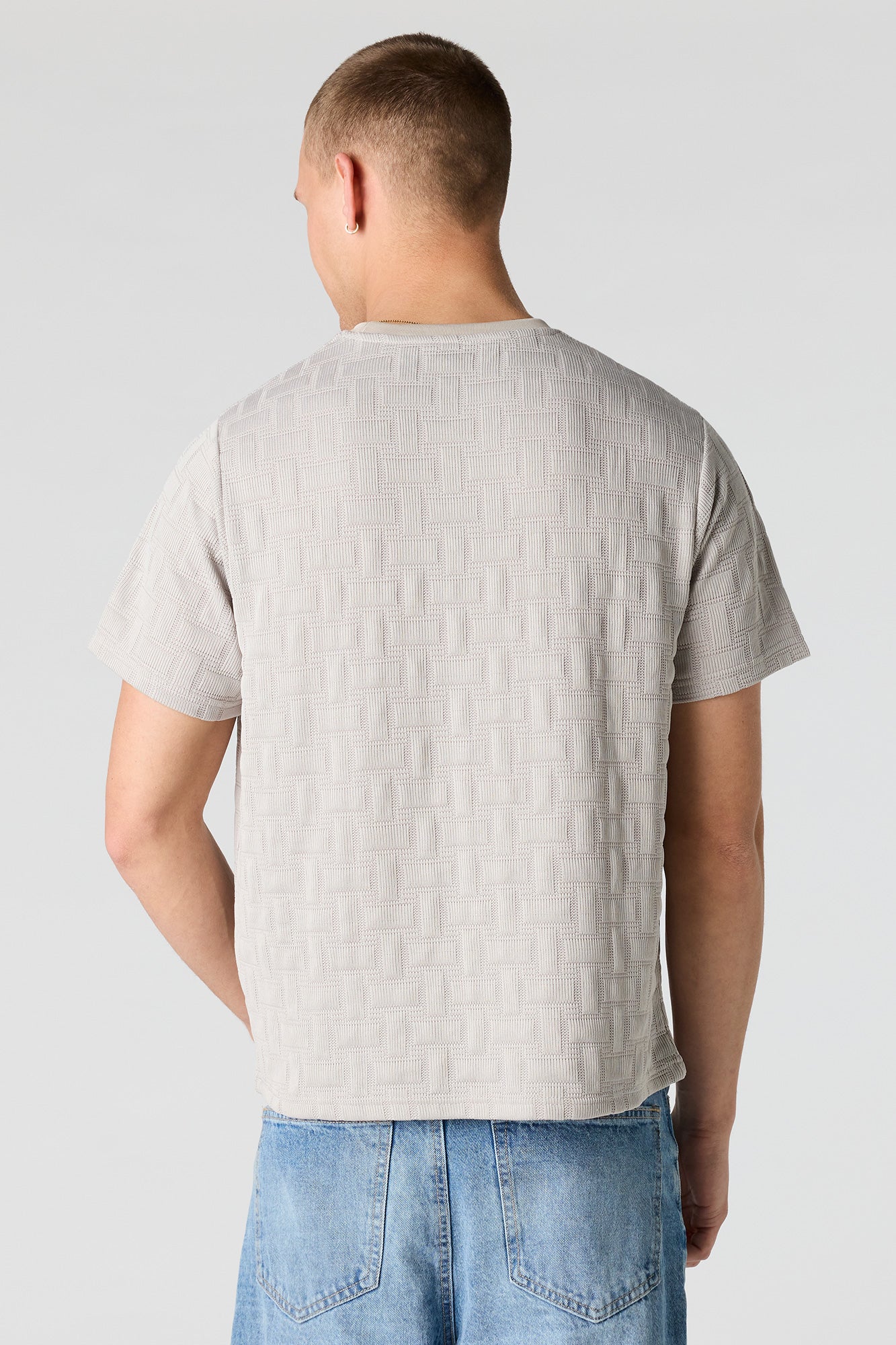 Embroidered Knit T-Shirt