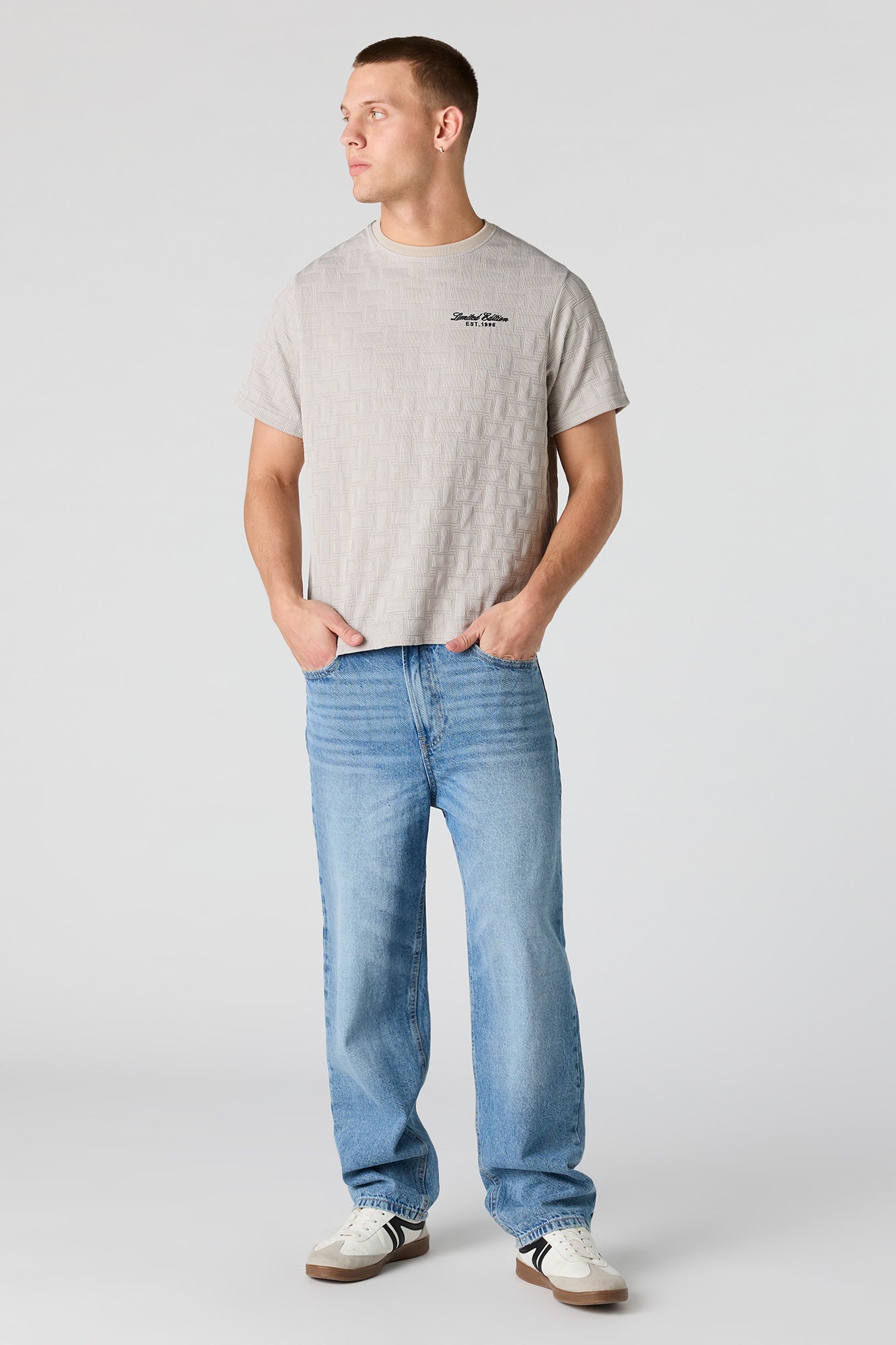 Embroidered Knit T-Shirt